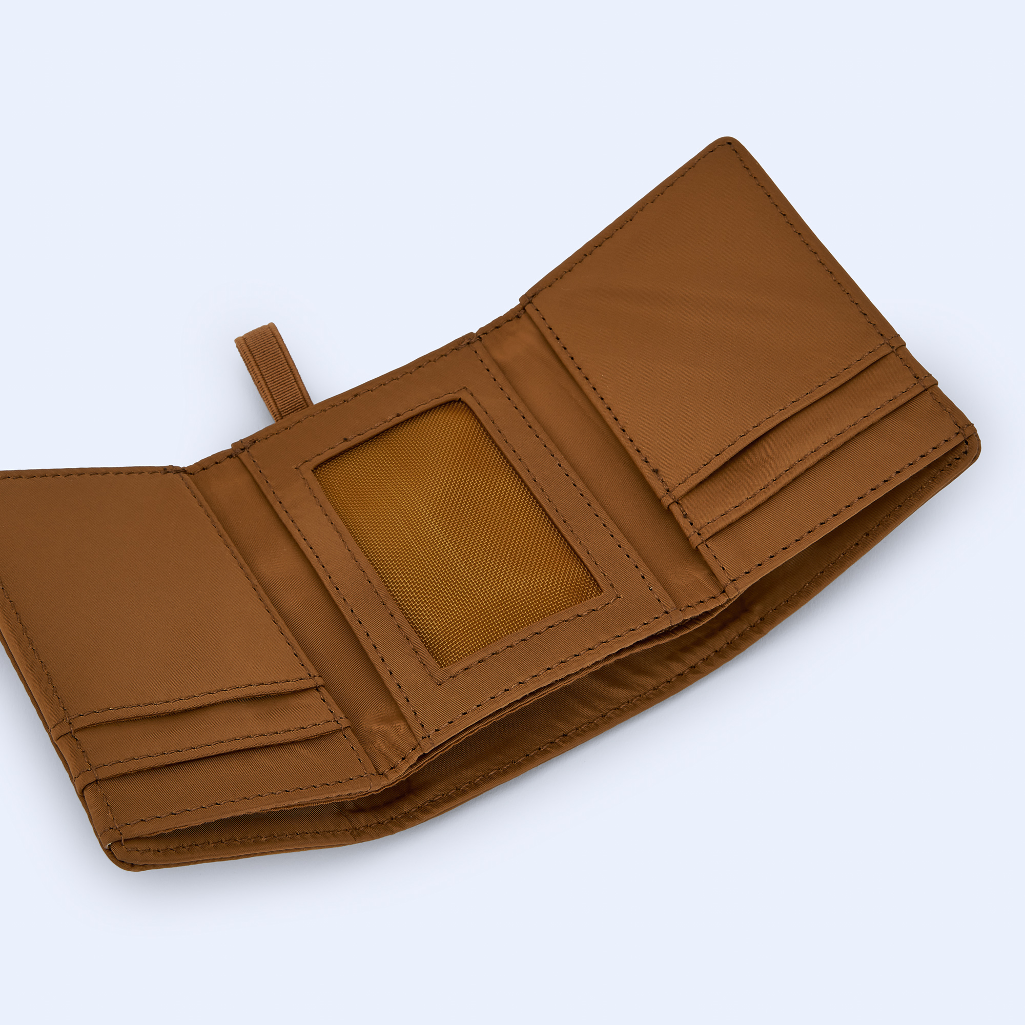 Recycled trifold wallet elastic band image number 1