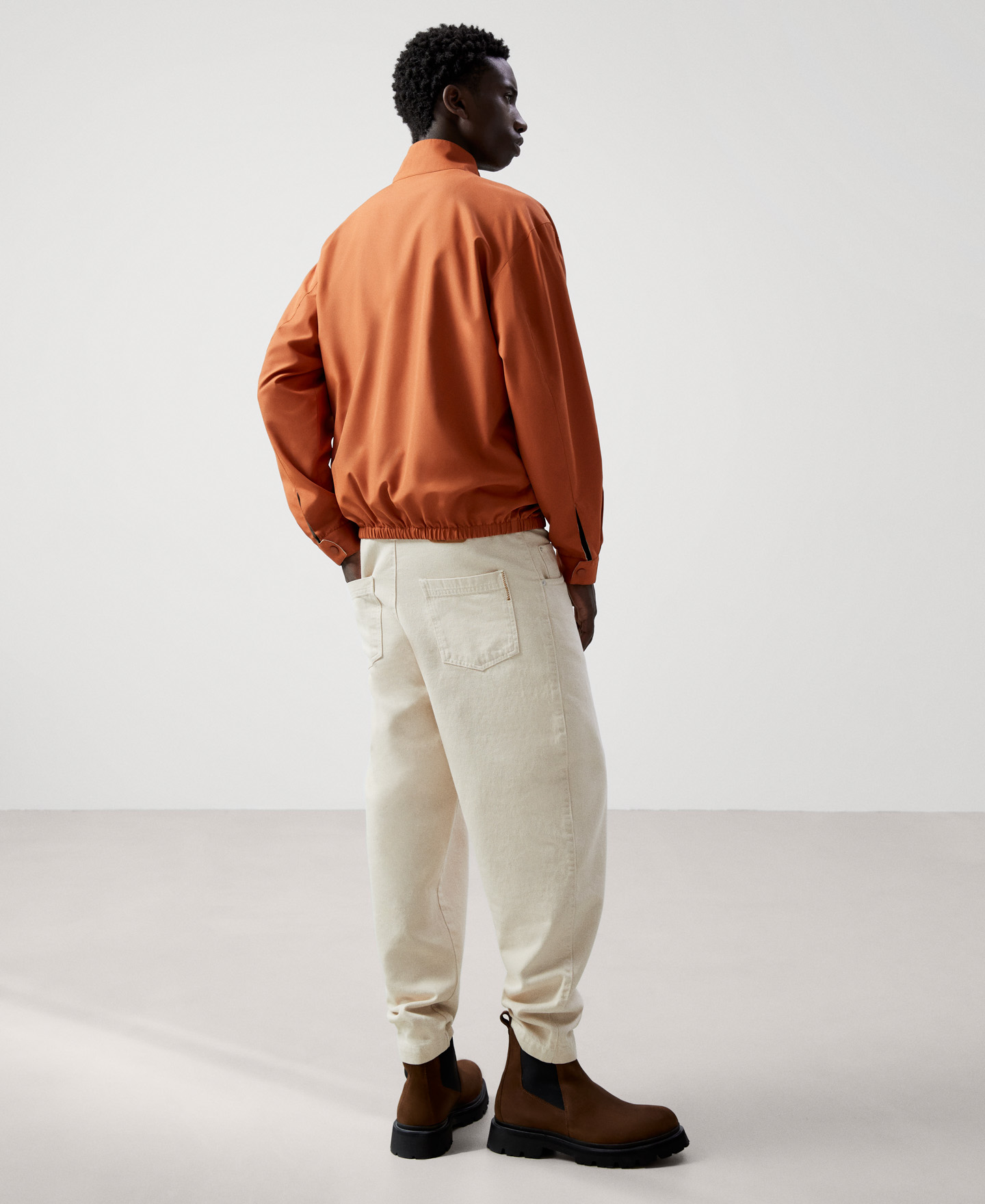Reversible Mandarin collar Harrington image number 5