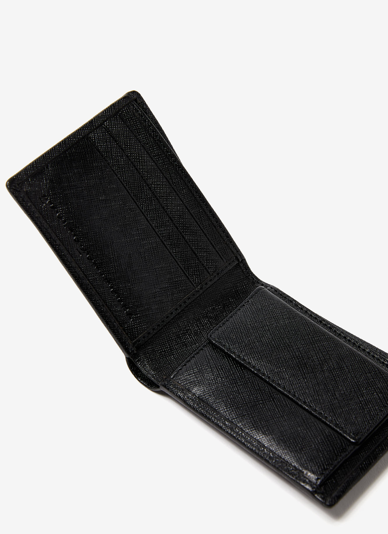 Saffiano leather compact wallet image number 1