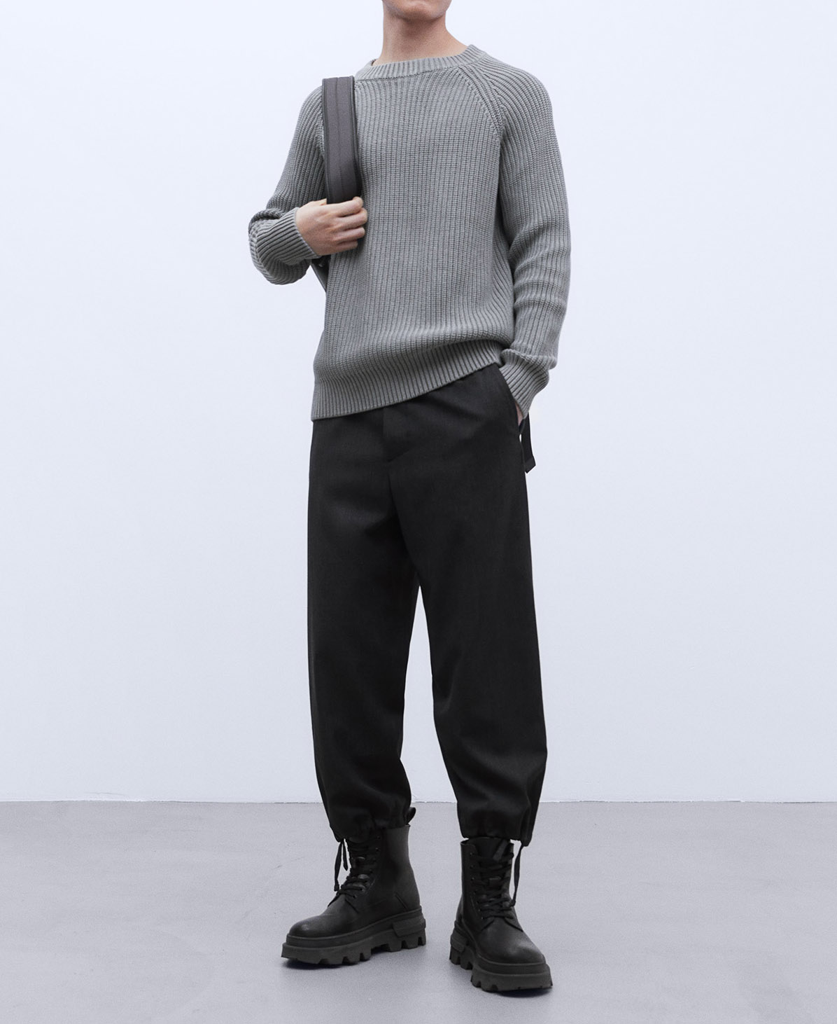 Cotton crew neck sweater image number 1