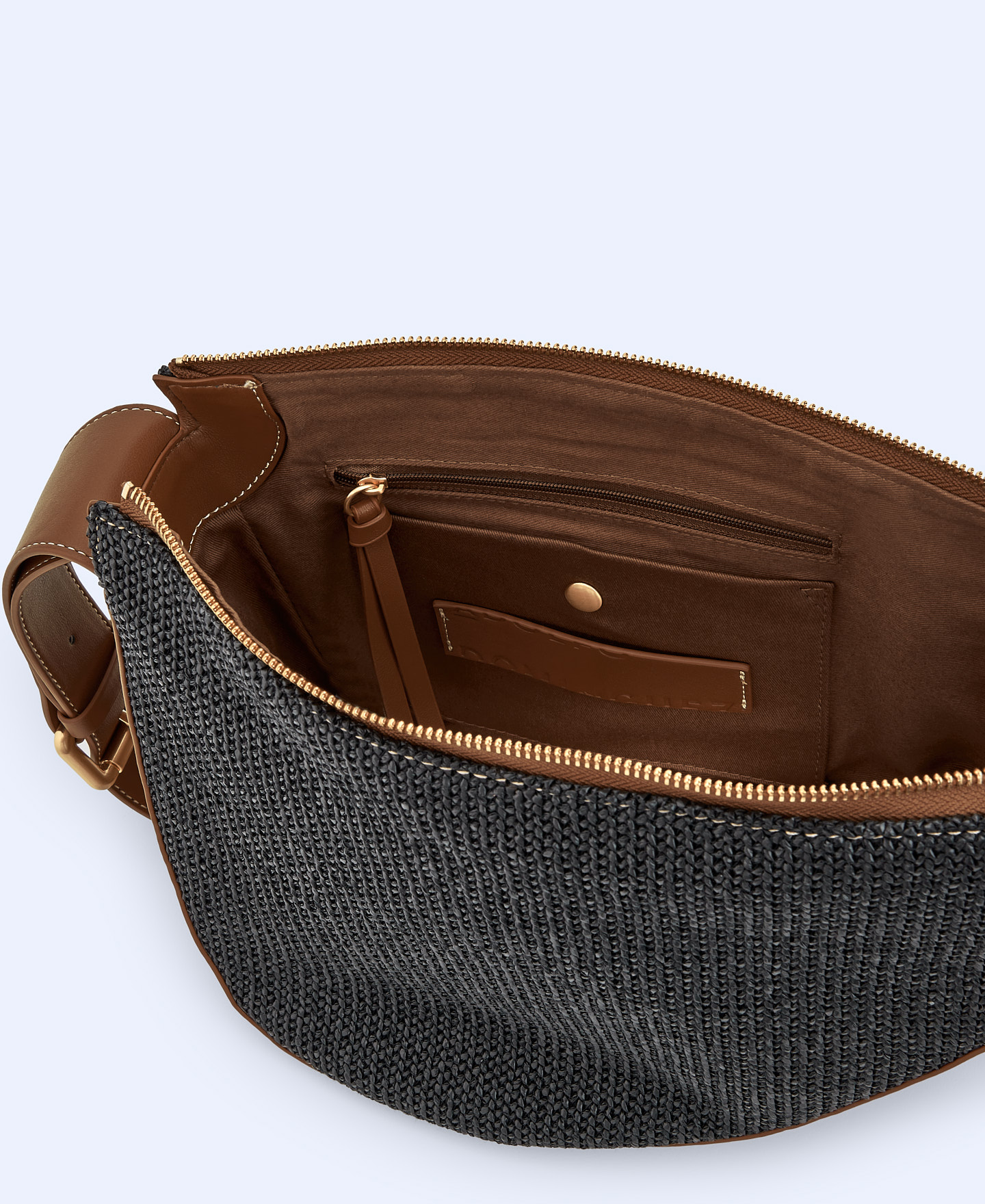 Braided fabric medium shoulder bag image number 3