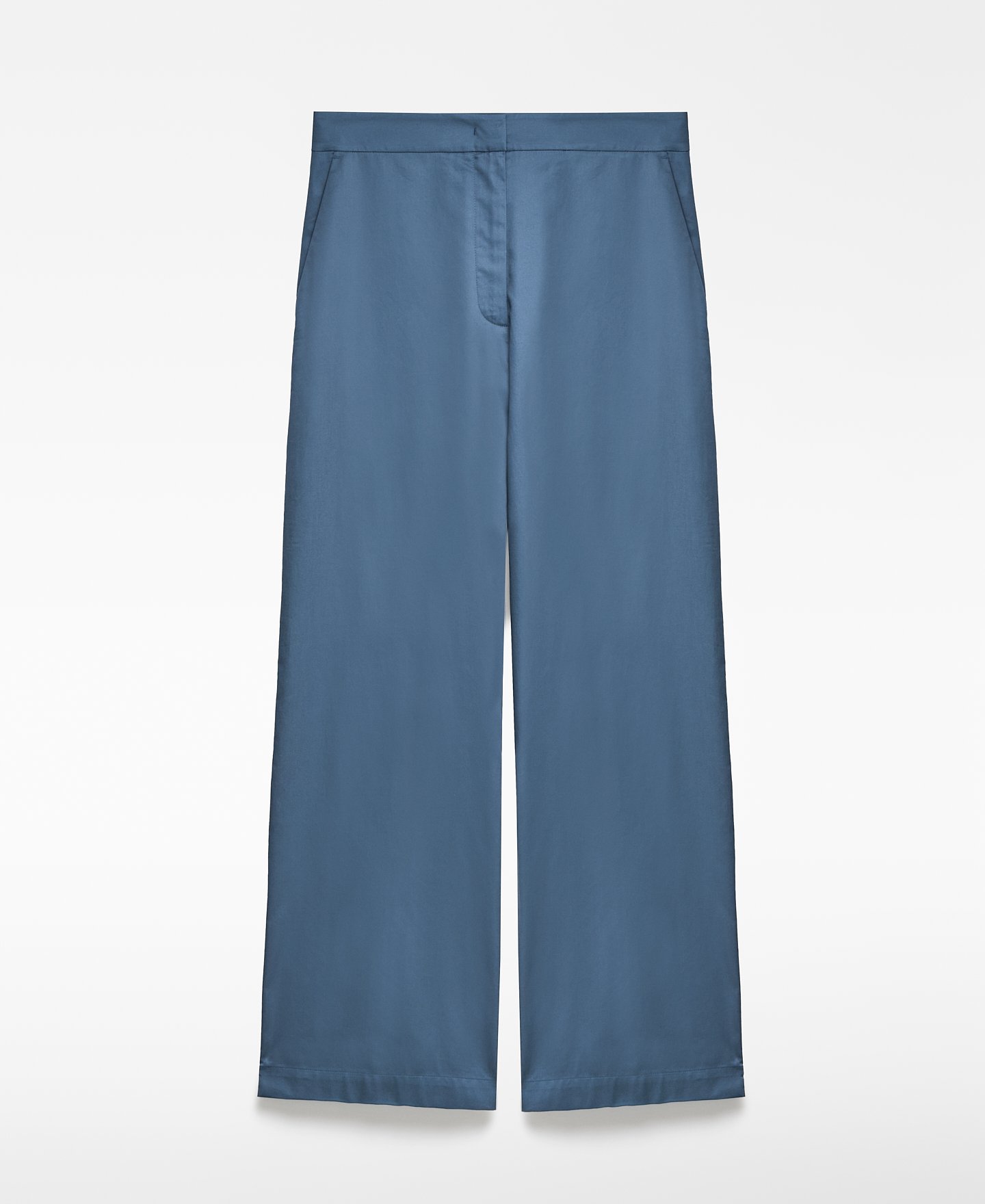 Pantalón recto algodón mujer image number 4