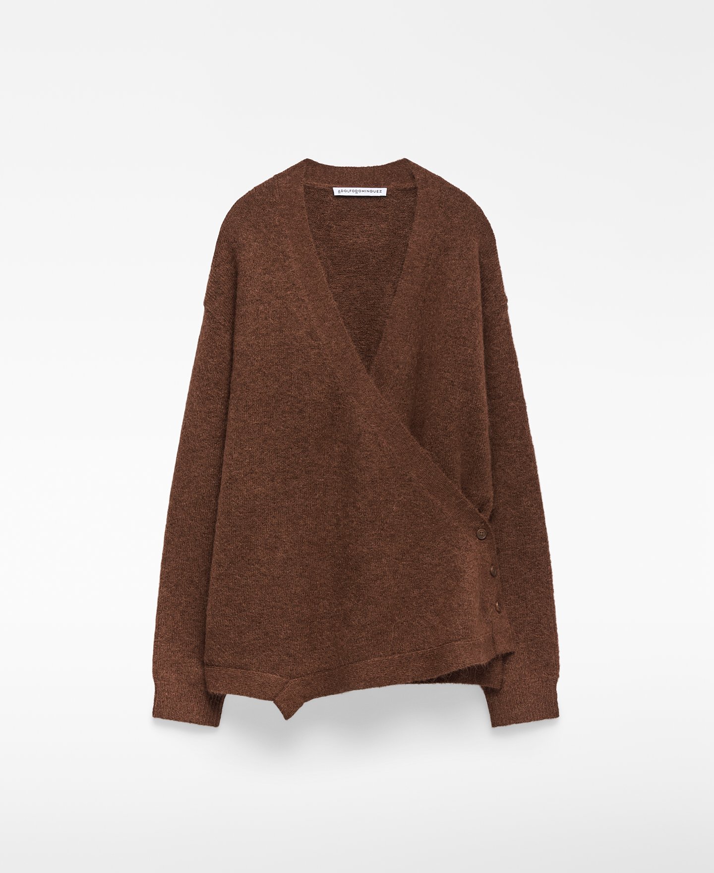 V-neck wrap knit cardigan woman image number 4