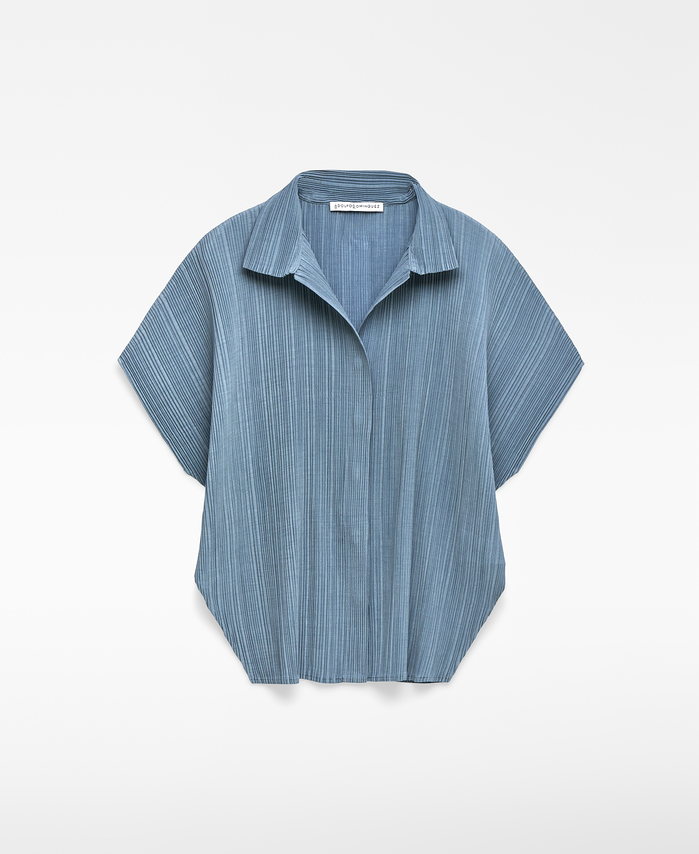 Camisa crinkle manga corta mujer image number 4