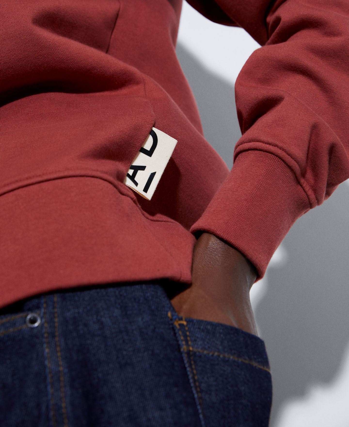 Cotton crew neck sweatshirt image number 3