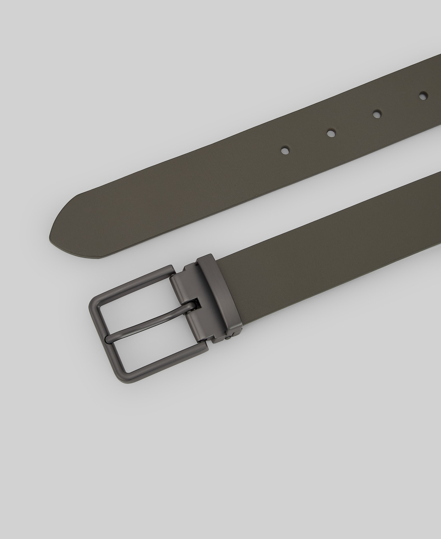 Leather belt with logo man image number 2