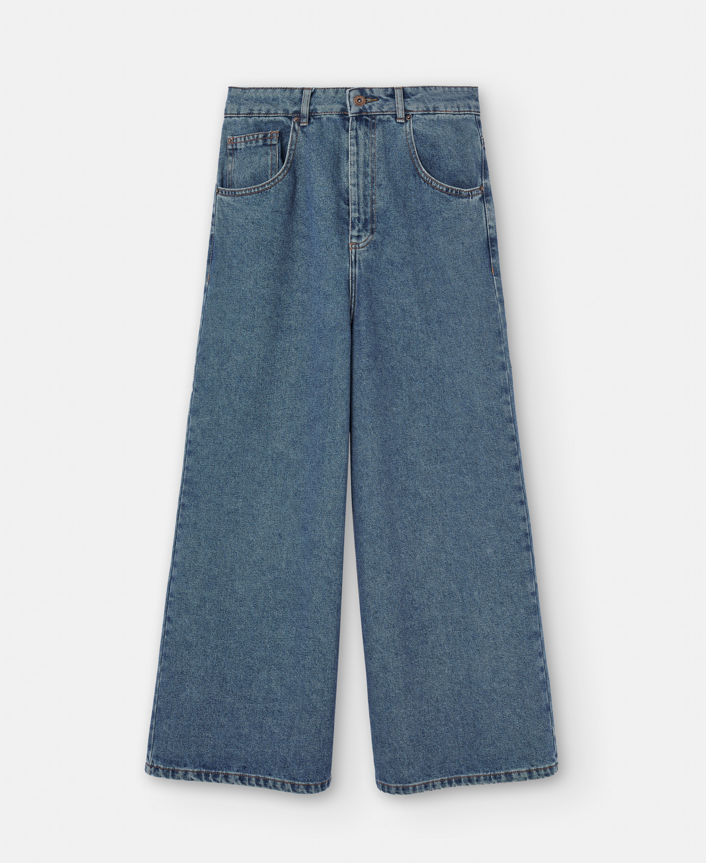 Organic cotton cropped jeans image number 0