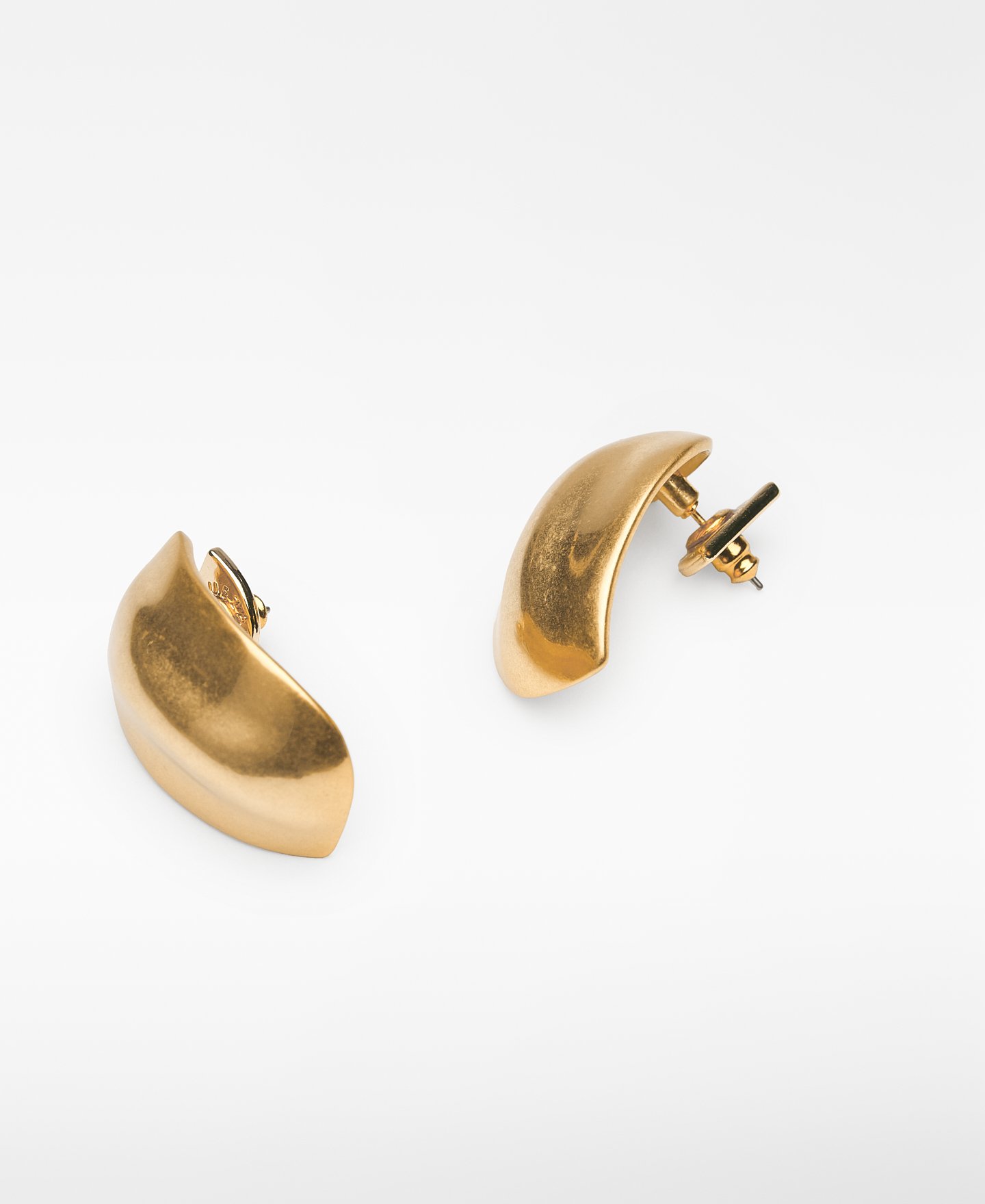 Pendientes metálicos dorados mujer image number 2