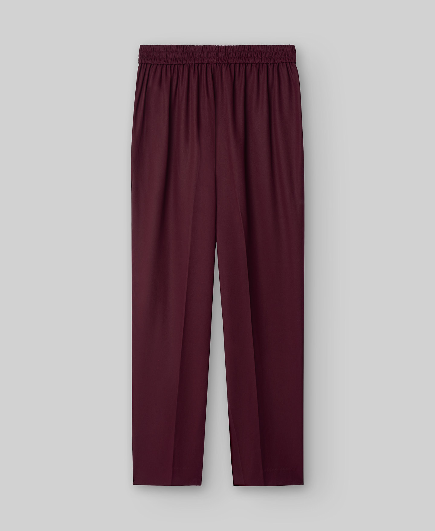 Straight burgundy trousers woman image number 5