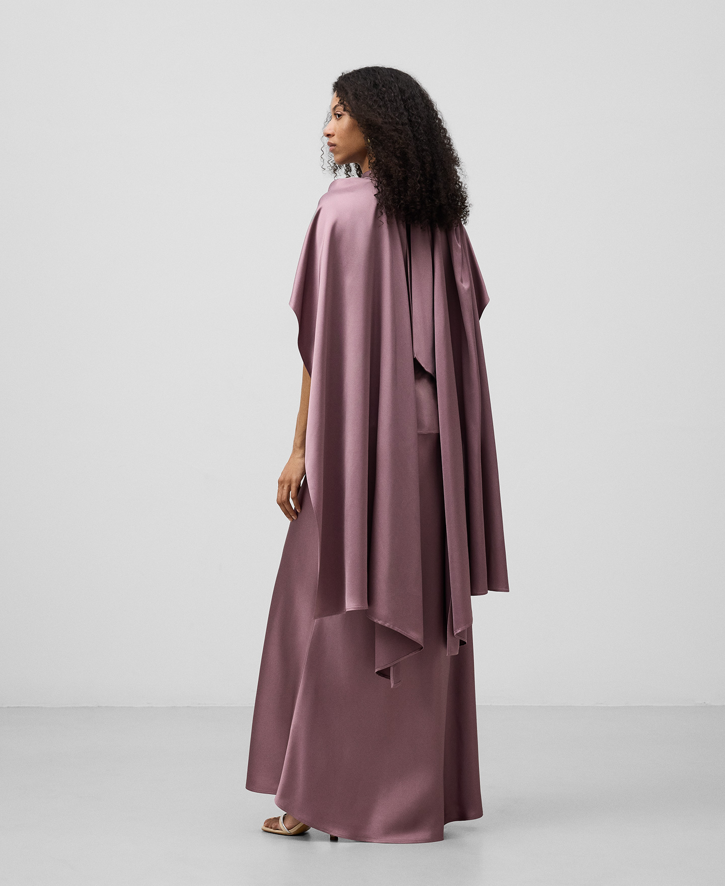 Satin long skirt woman image number 2