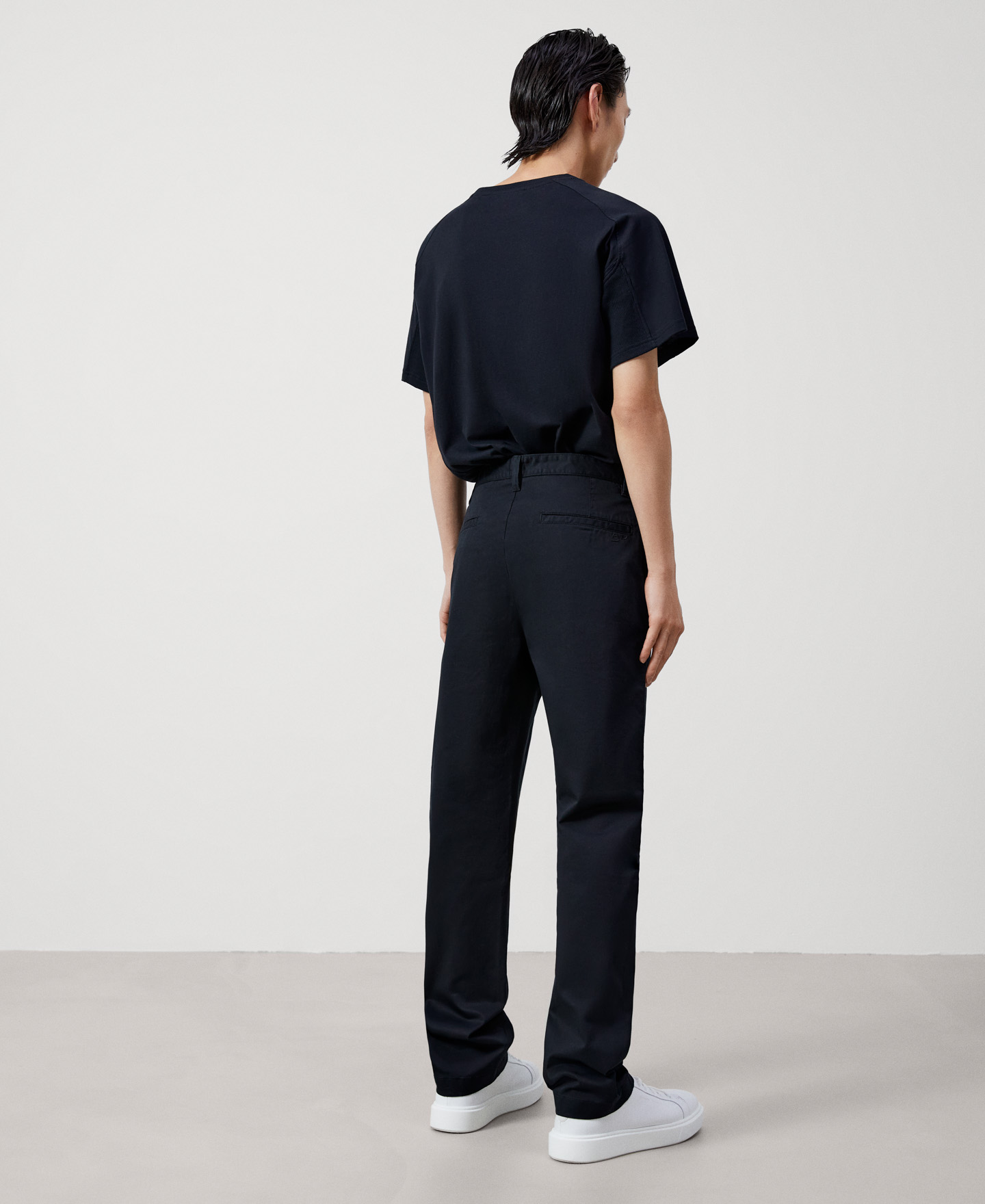 Stretch cotton chino trousers image number 2