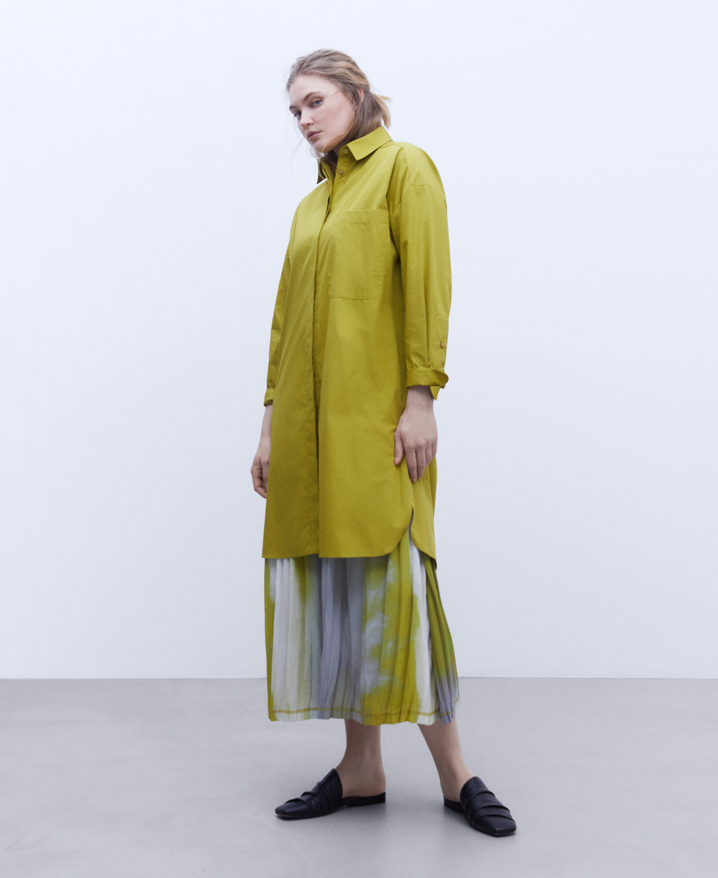 Cotton shirt dress image number 1