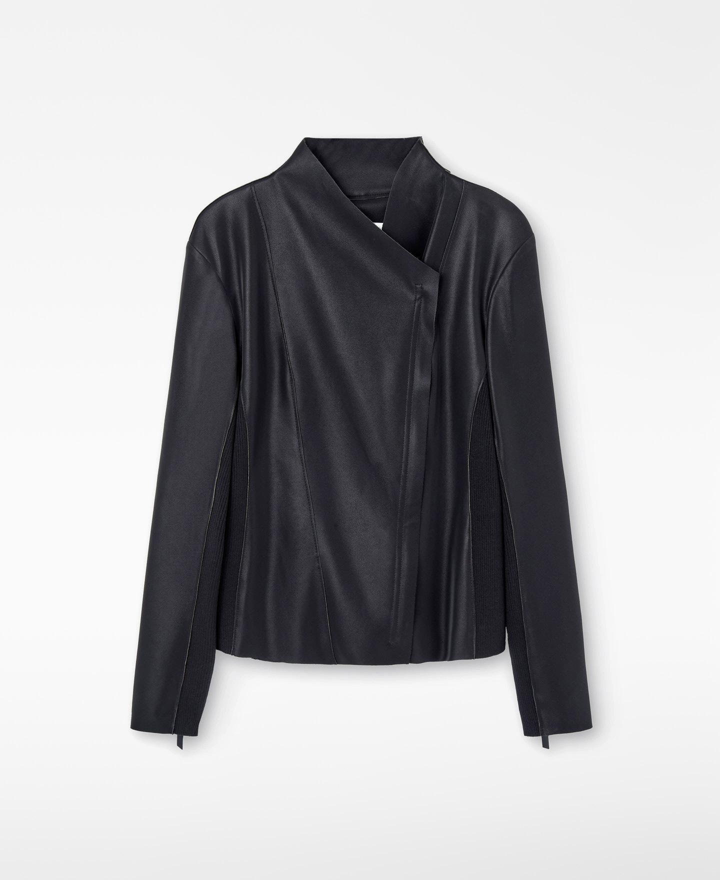 Veste biker ajustée noire pour femme image number 0