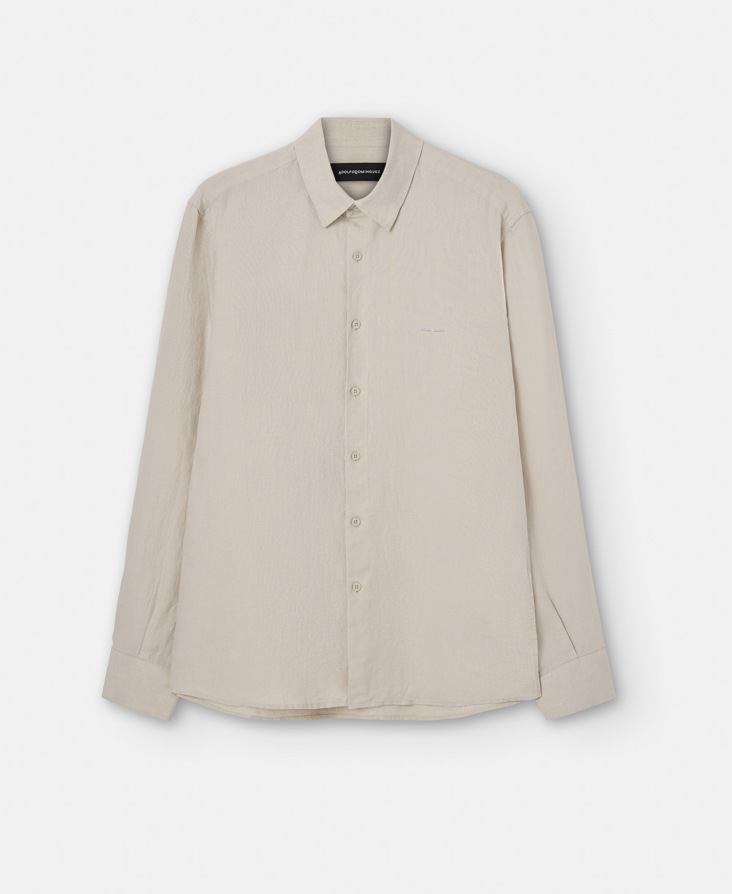 Linen lapel collar shirt image number 4