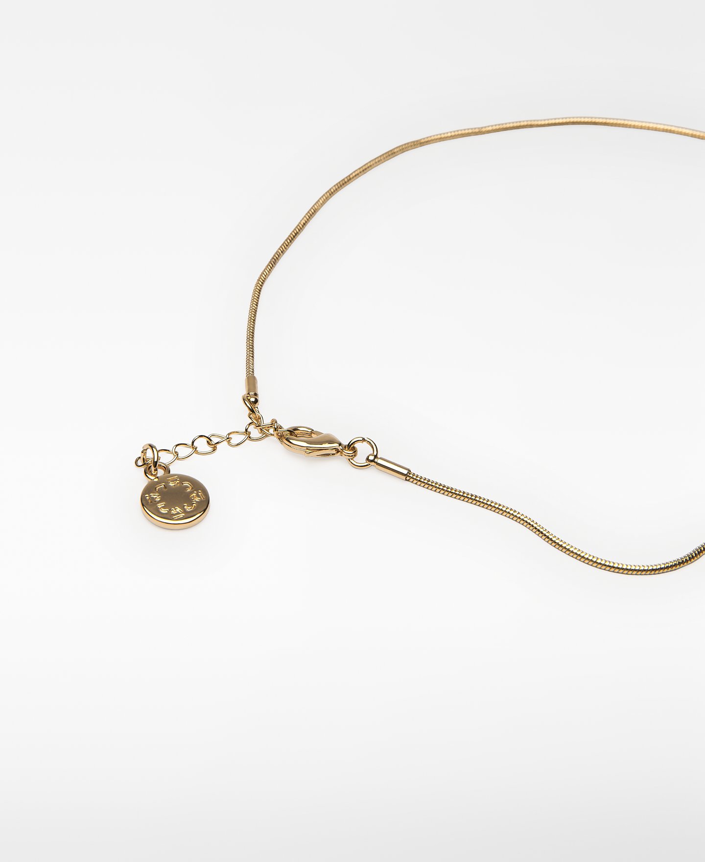 Pleated metal pendant necklace image number 2