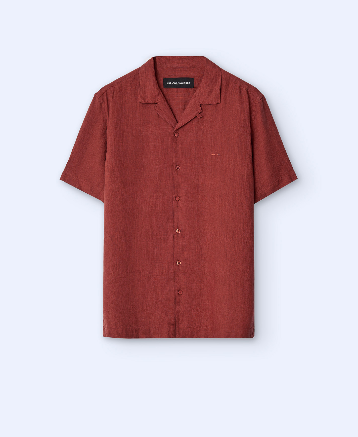 Camisa cuello bowling en lino image number 4