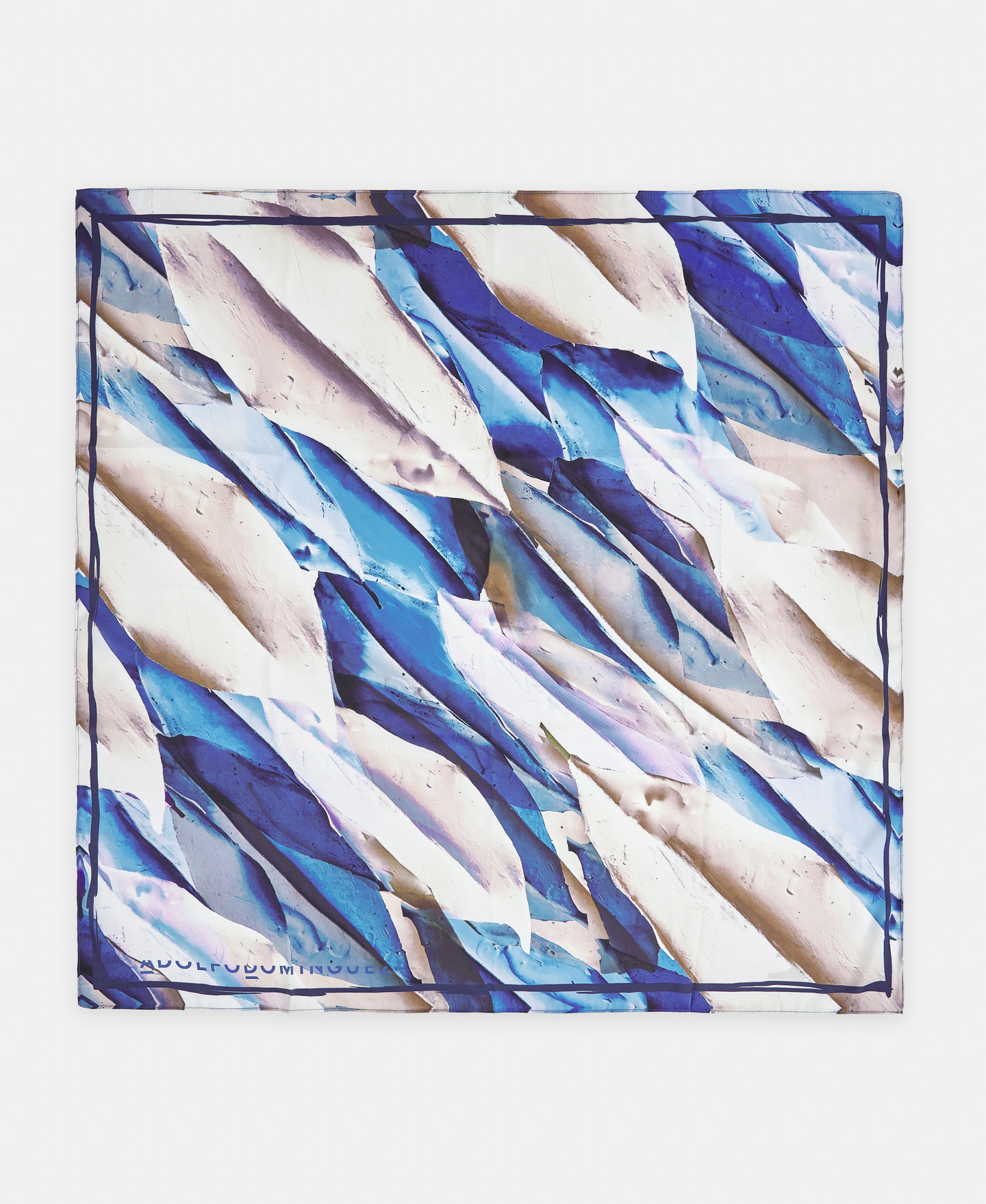Square scarf with overlapping leaves image number 0