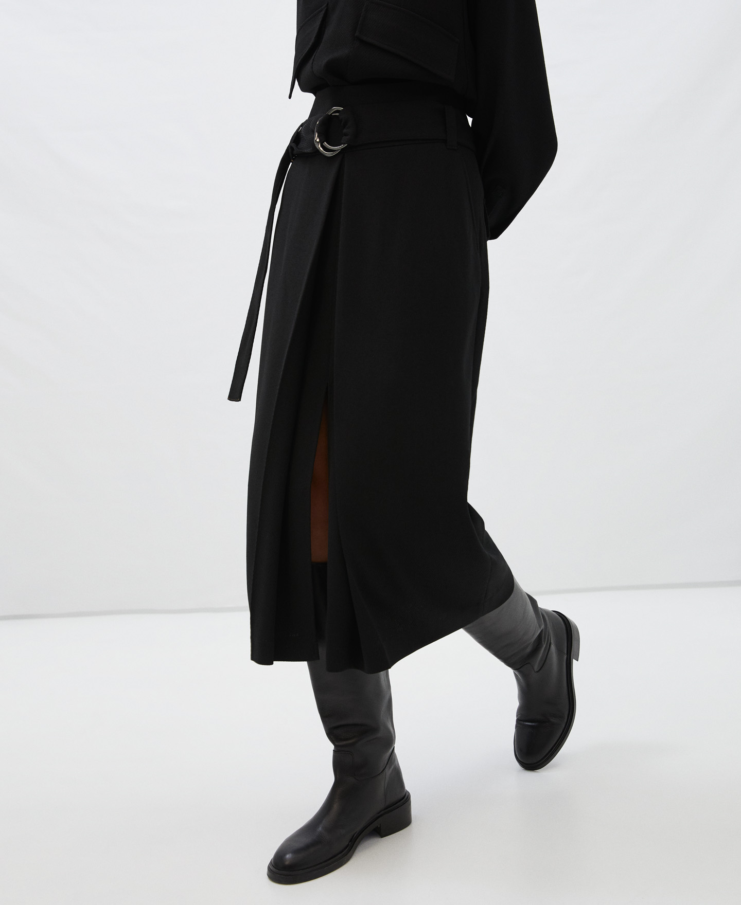 Straight skirt in twill fabric image number 0