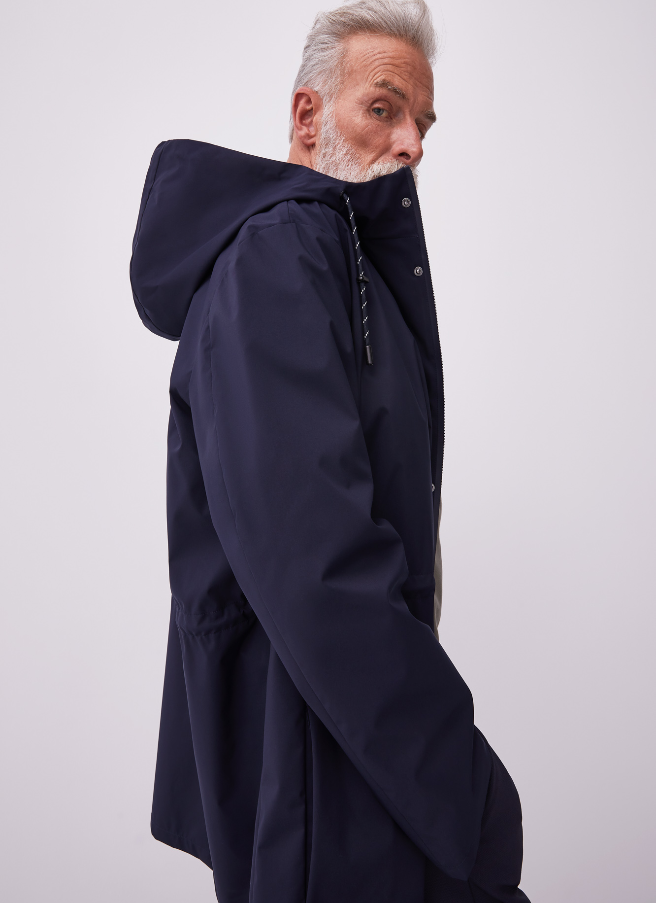 Hooded parka with patch pockets image number 0