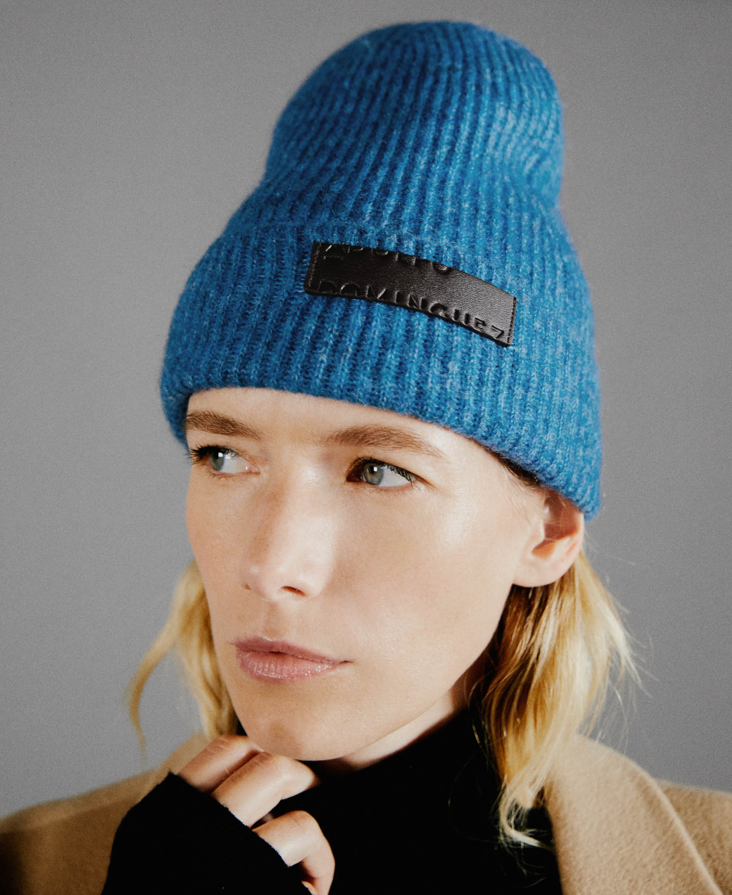 Wool and alpaca knitted beanie cap image number 3