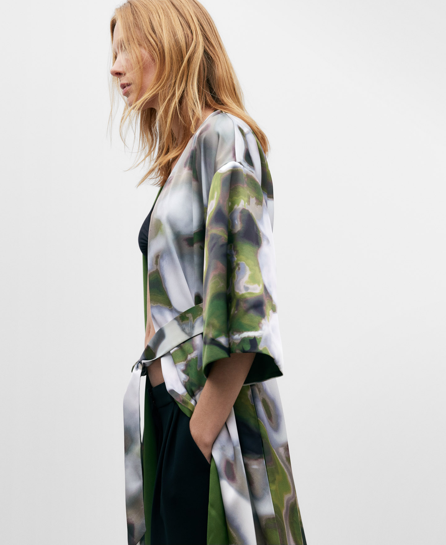 Printed long kaftan image number 3