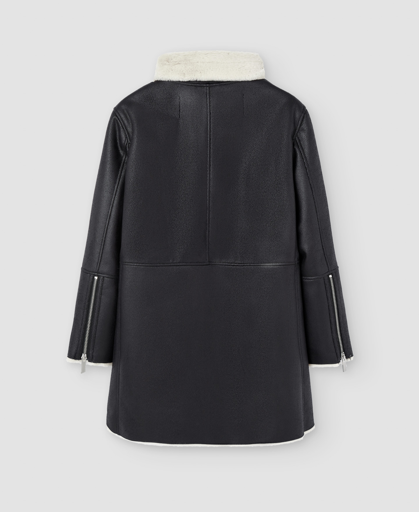 Leather textured jacket image number 7
