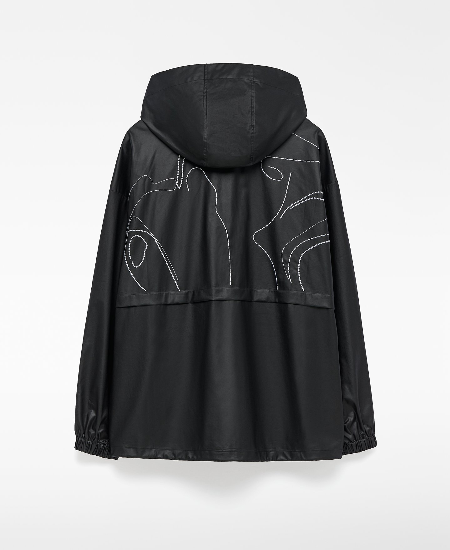 Embroidered hooded jacket man image number 5