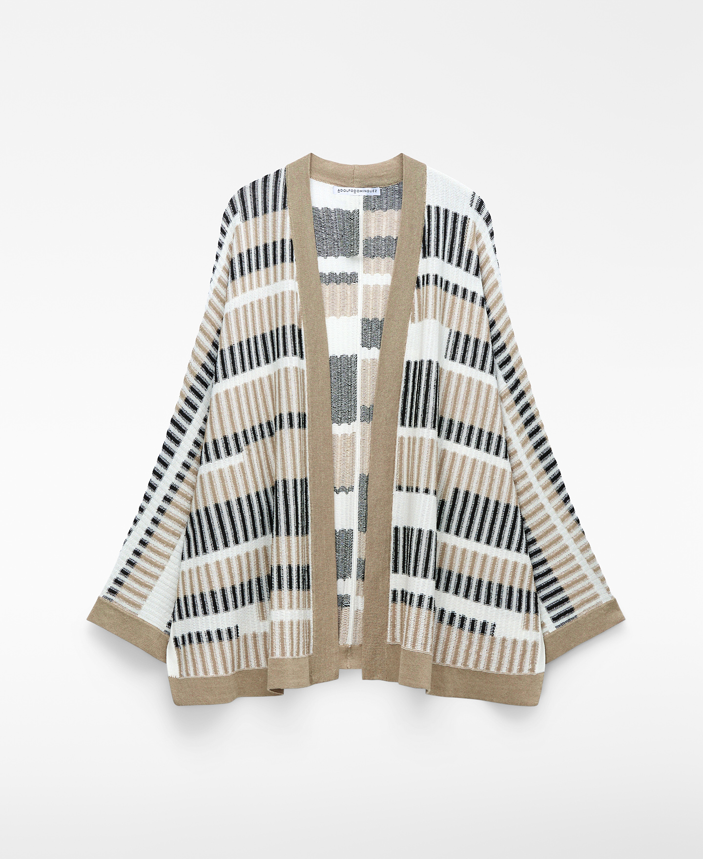 Chaqueta jacquard rayas irregulares image number 4