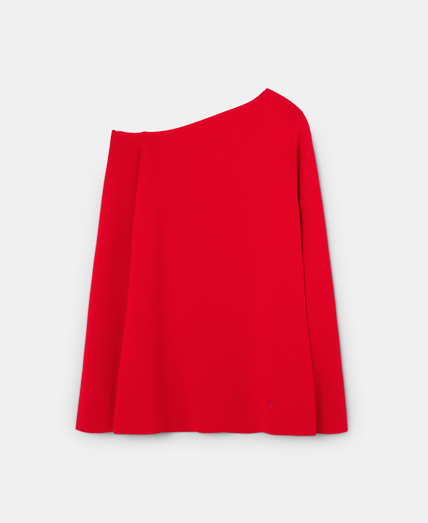 Asymmetric thick-stretch knit sweater image number 4