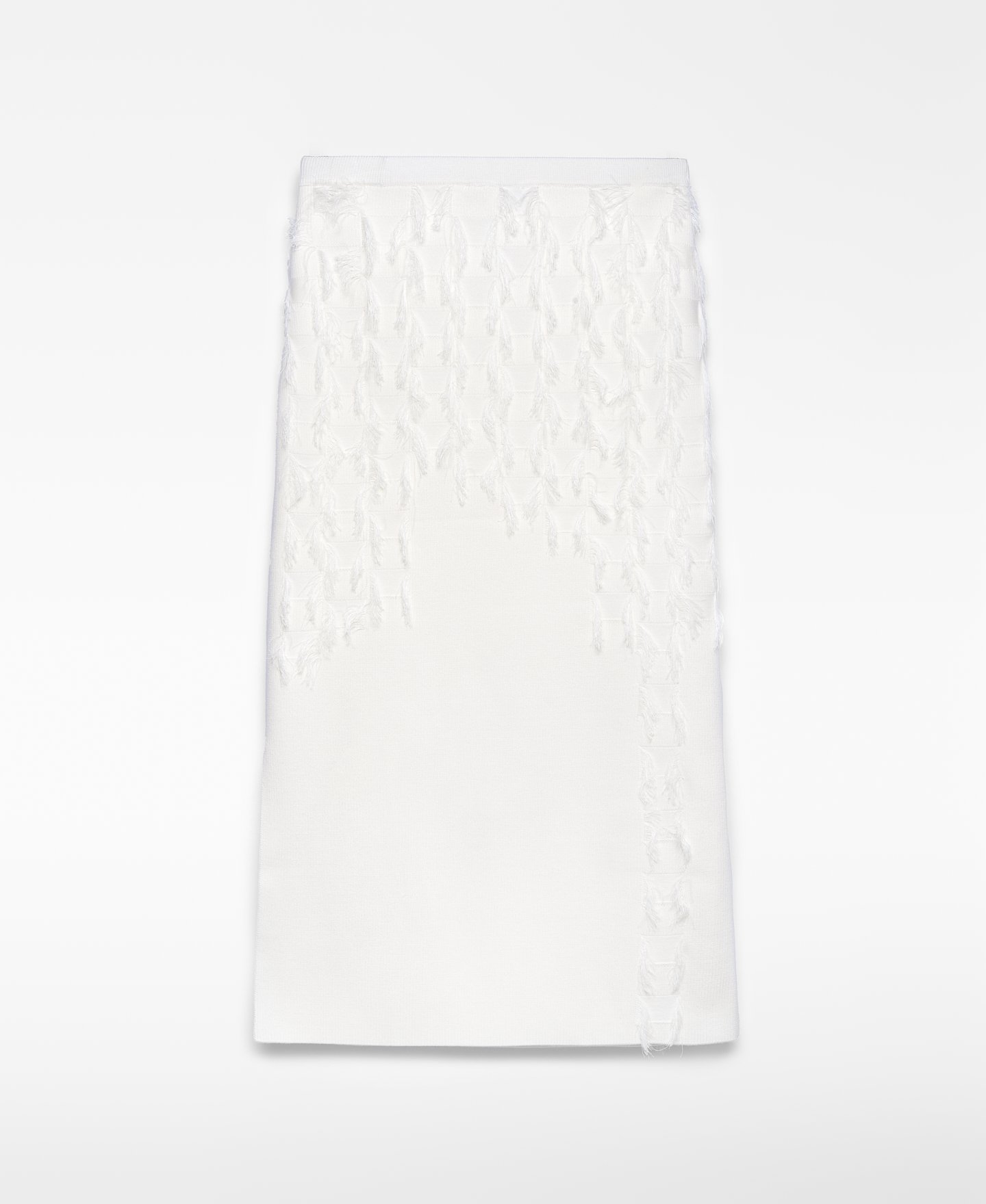 Knit skirt with fringe detailing woman image number 5