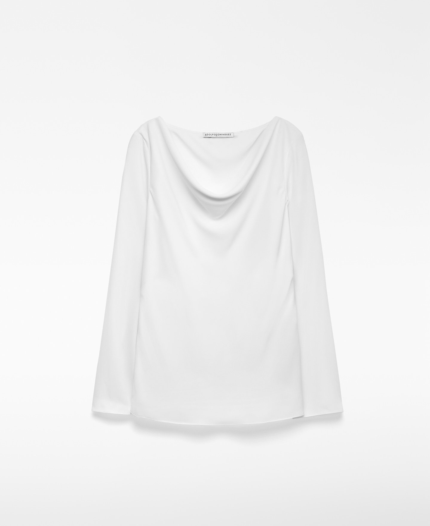 Draped collar top woman image number 4