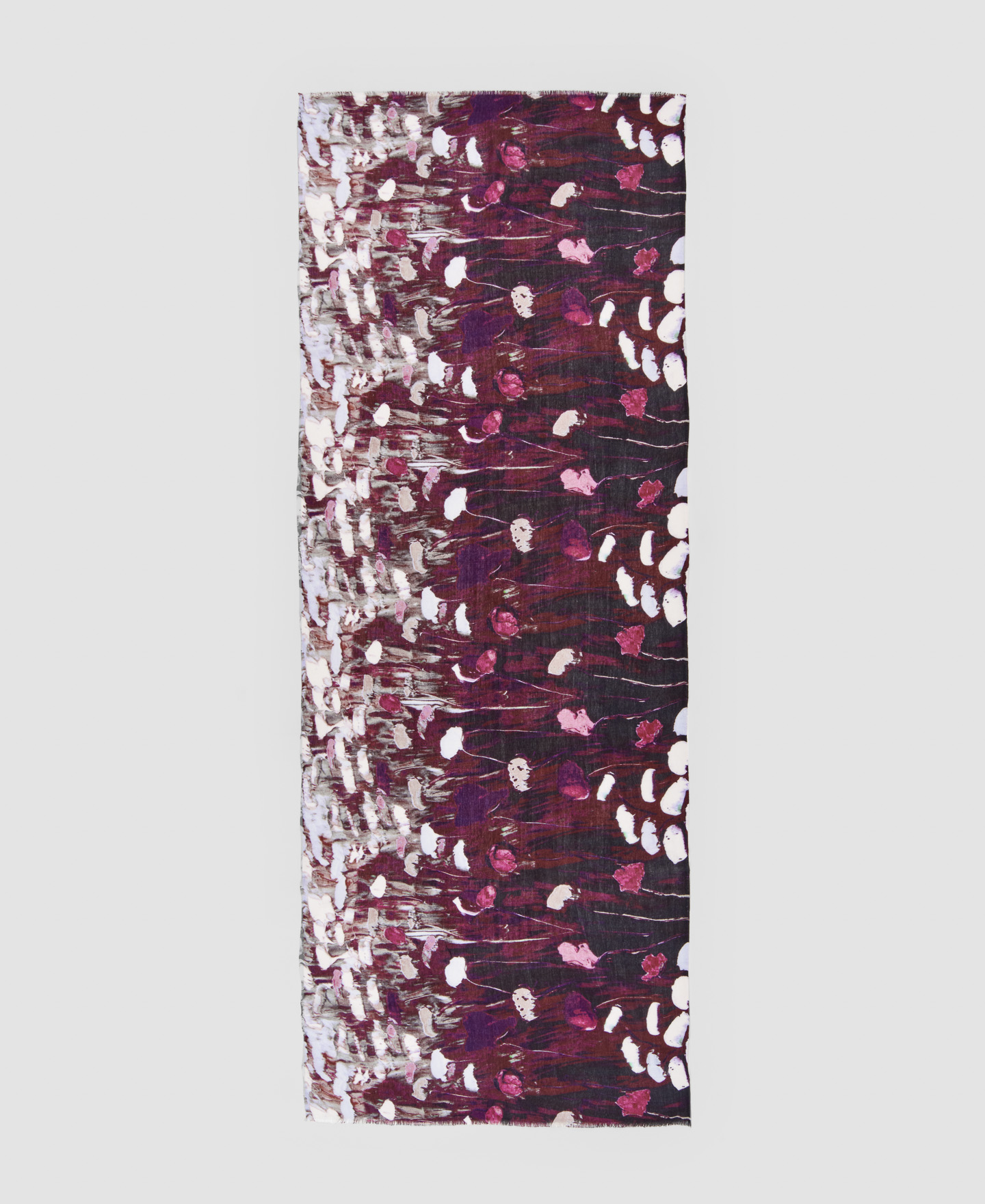 Merino wool and modal printed shawl image number 0