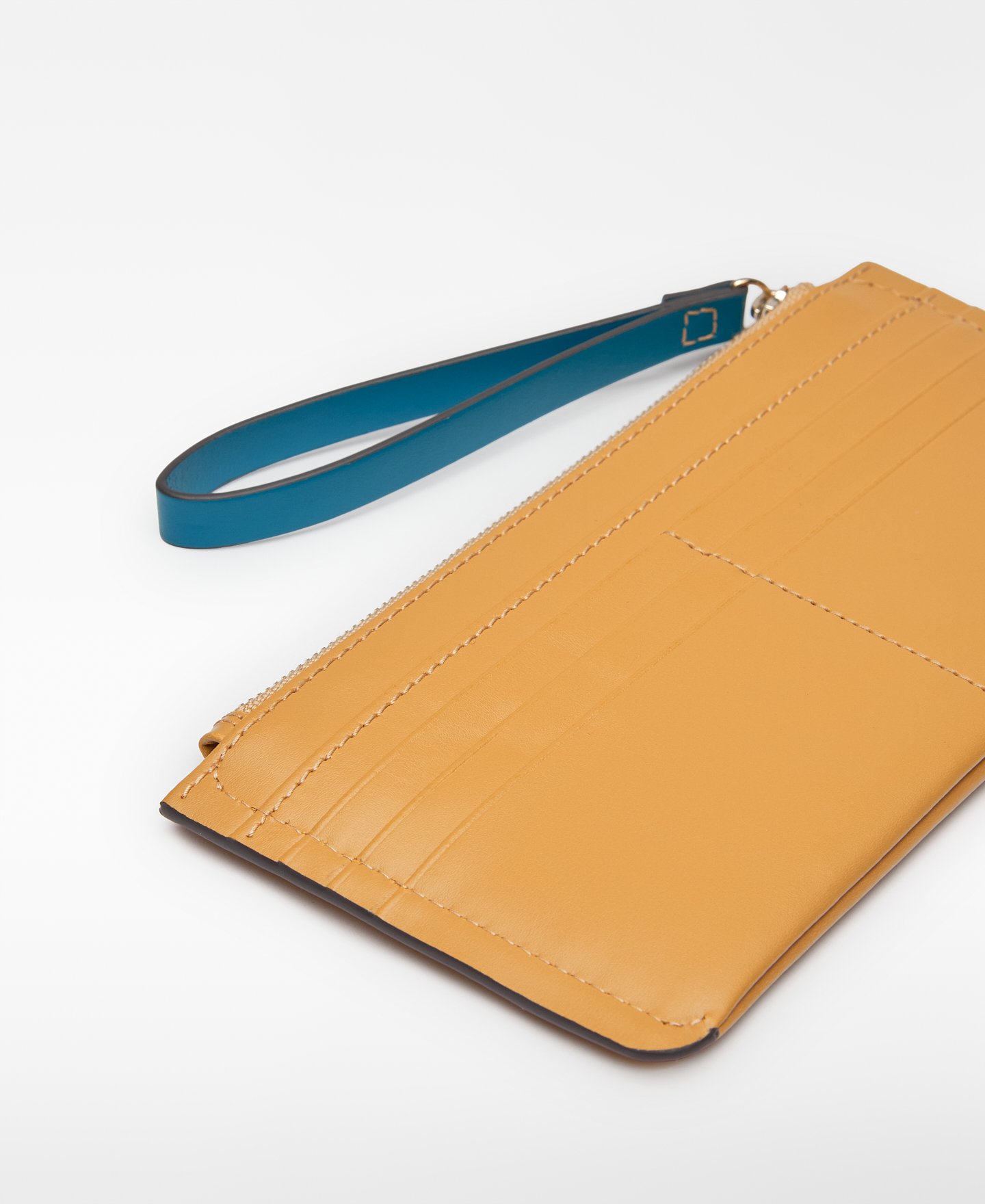 Leather large tricolor wallet image number 1