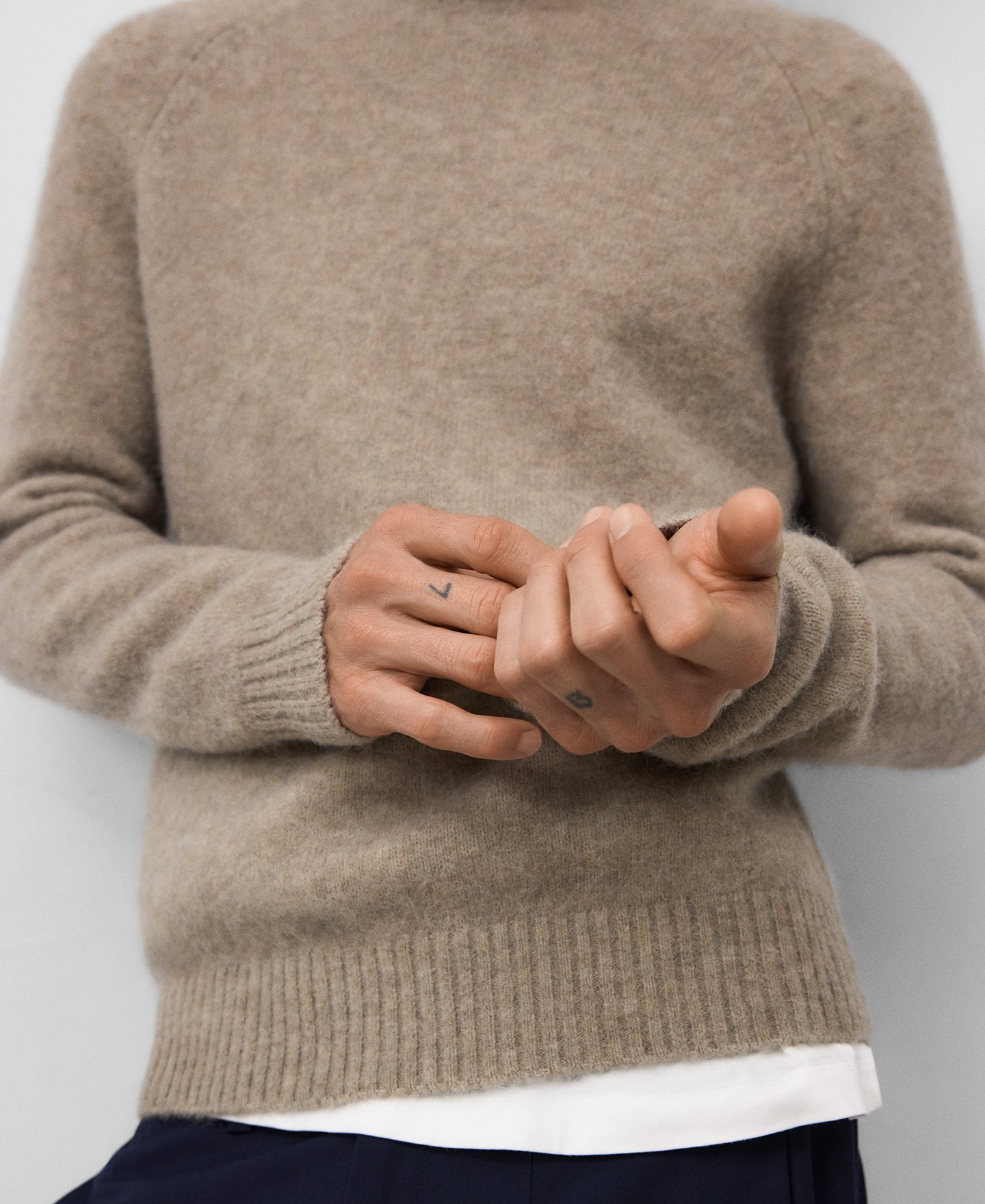 Knit crew collar sweater man image number 3