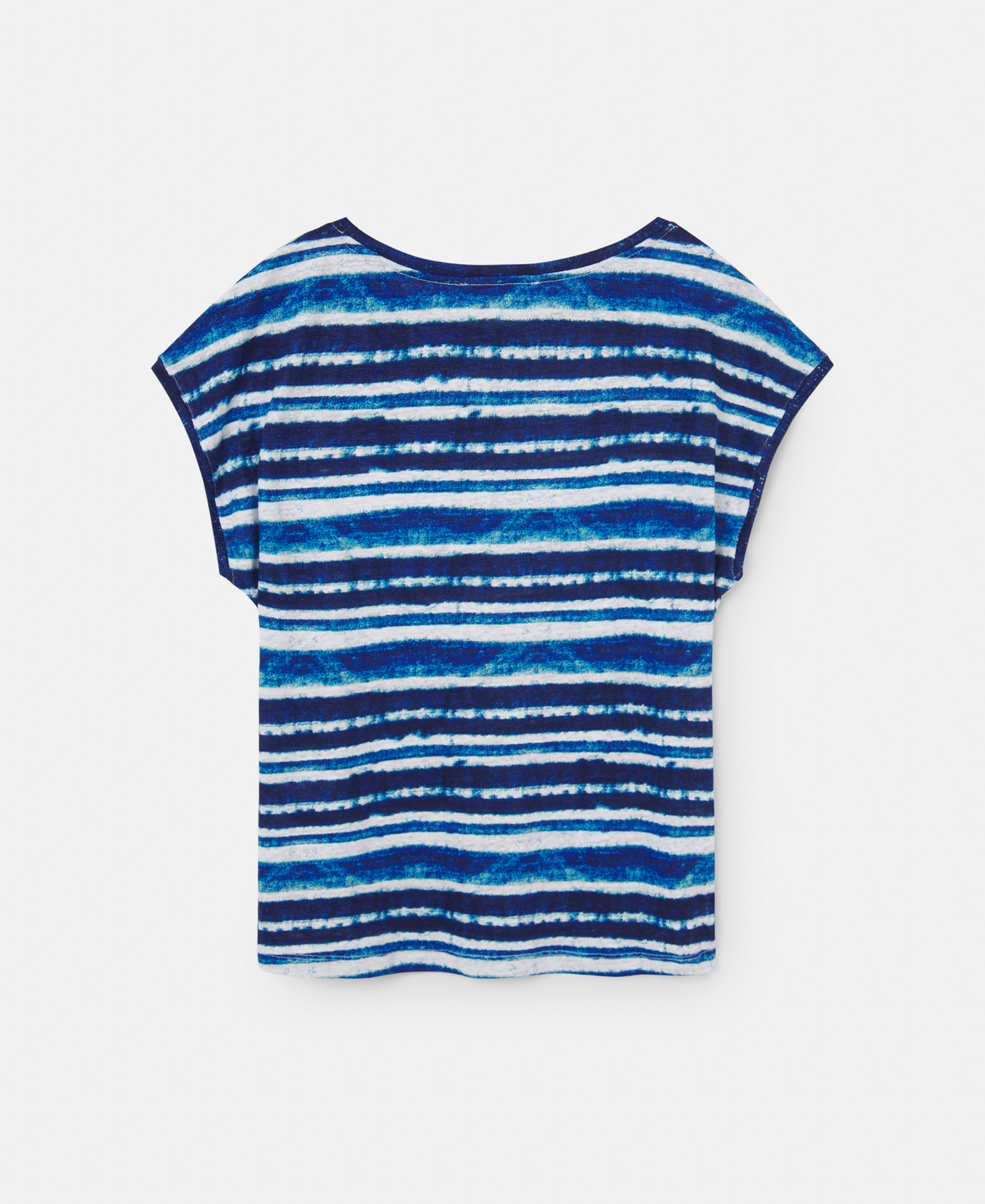 Camiseta rayas multicolor en lino image number 5
