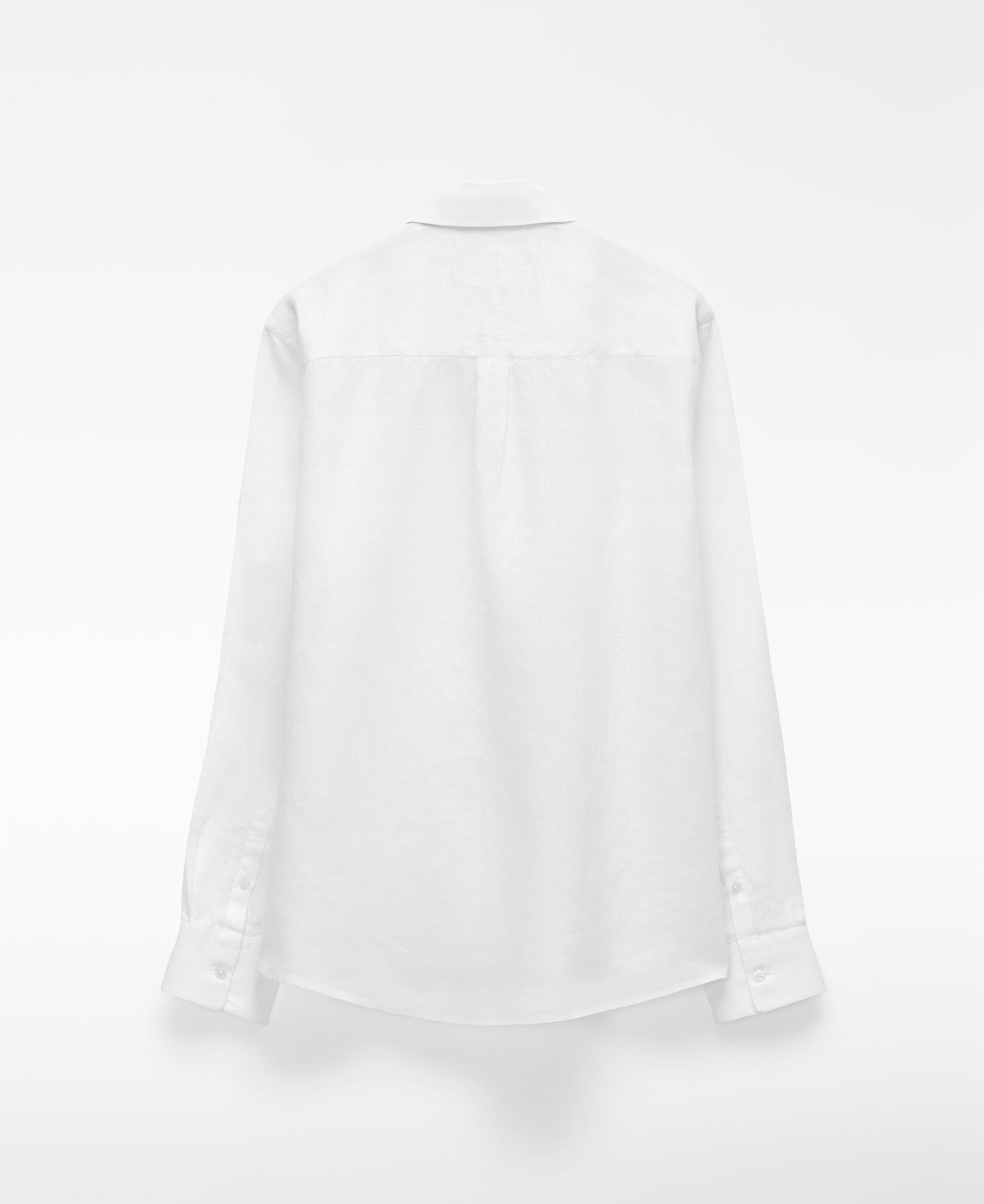 Linen regular fit spread collar shirt image number 5