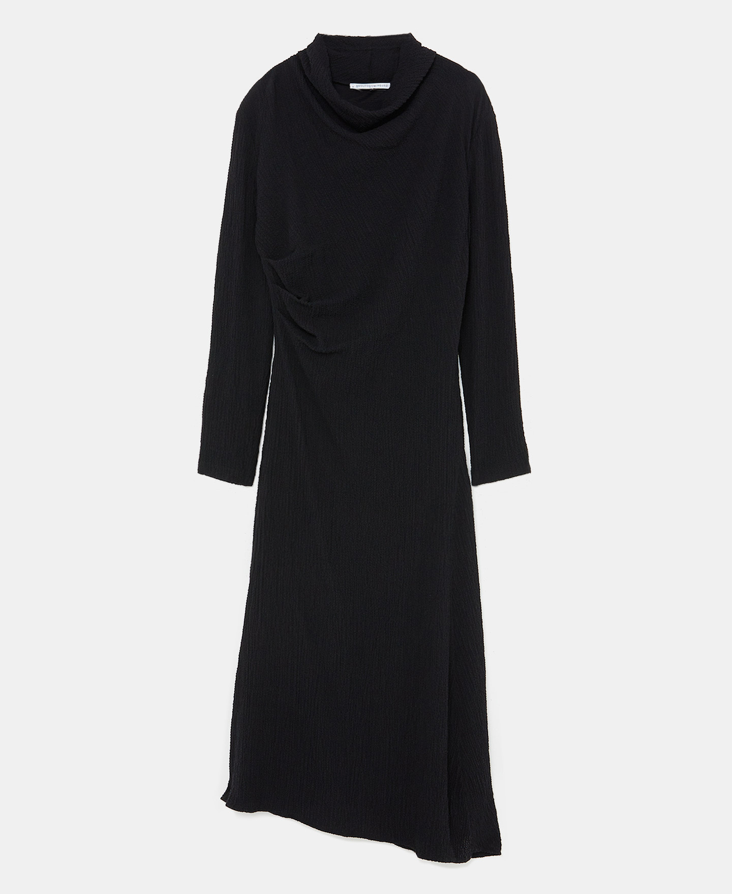 Ruffled fabric long dress image number 4