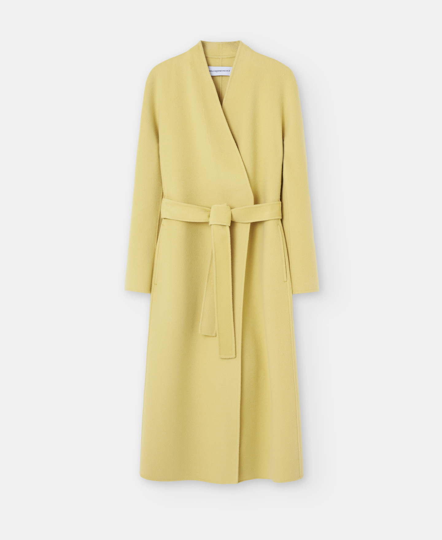 Double face wool V-neckline coat image number 4