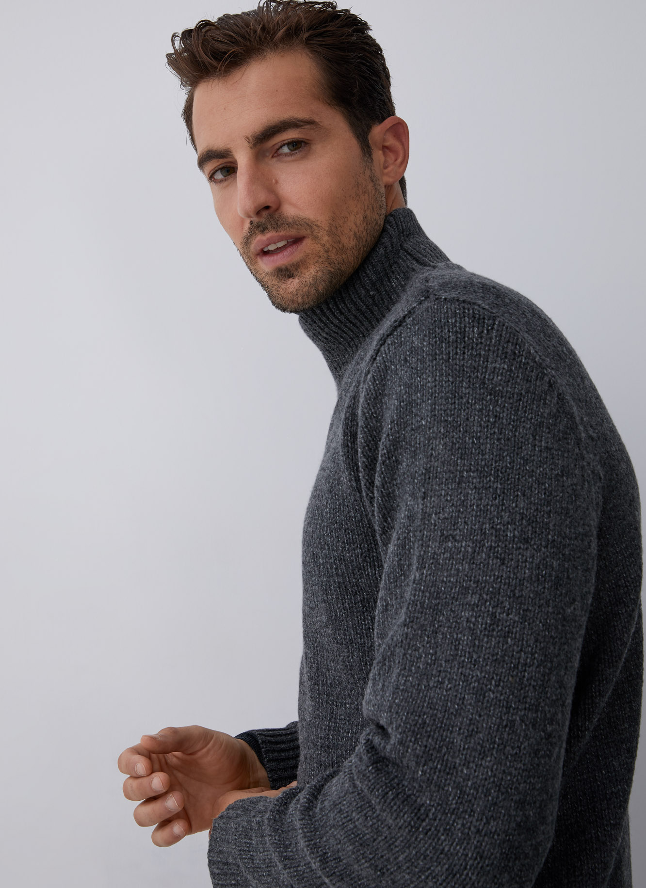 Perkins collar knit sweater image number 4