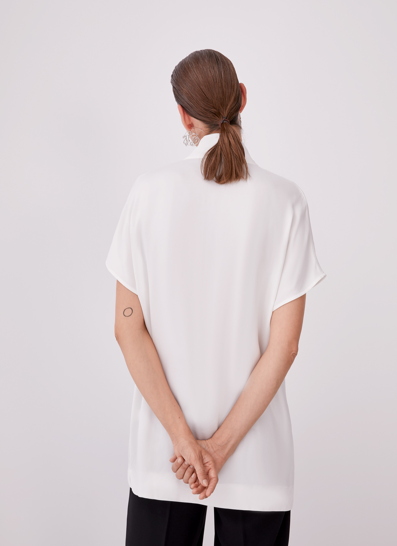Satin viscose t-shirt image number 2