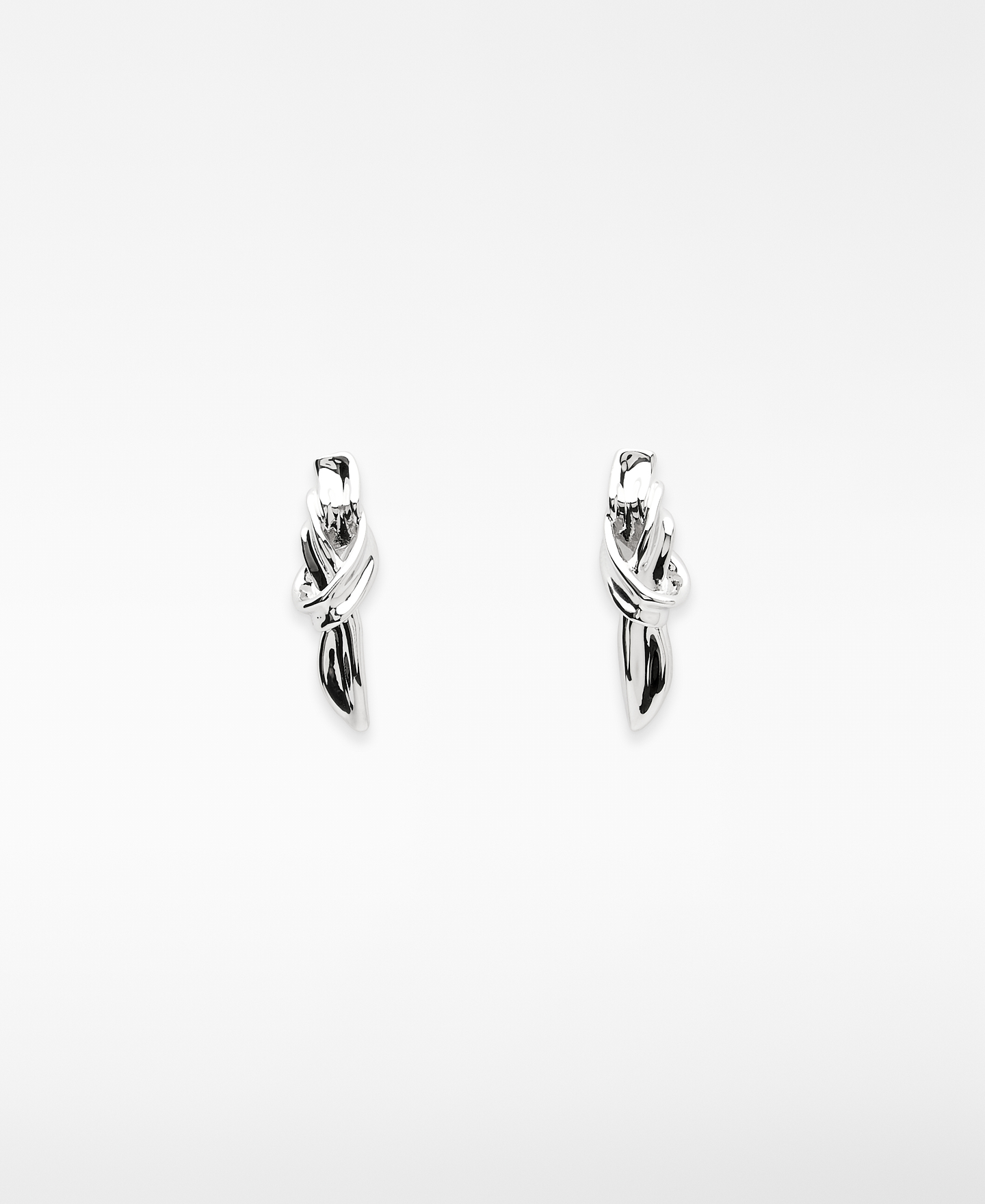 Metal knot earrings image number 0