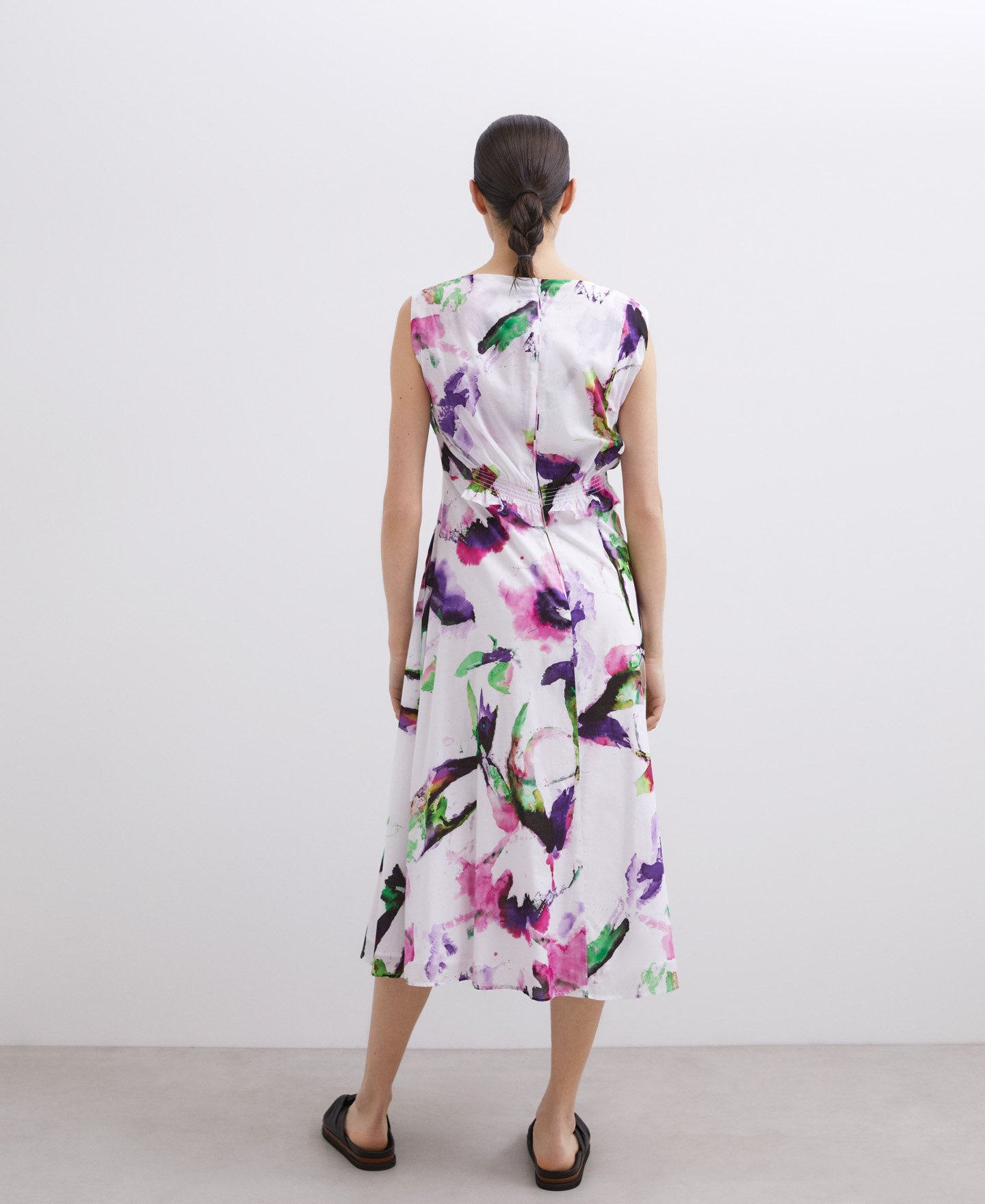 Vestido midi estampado floral image number 2