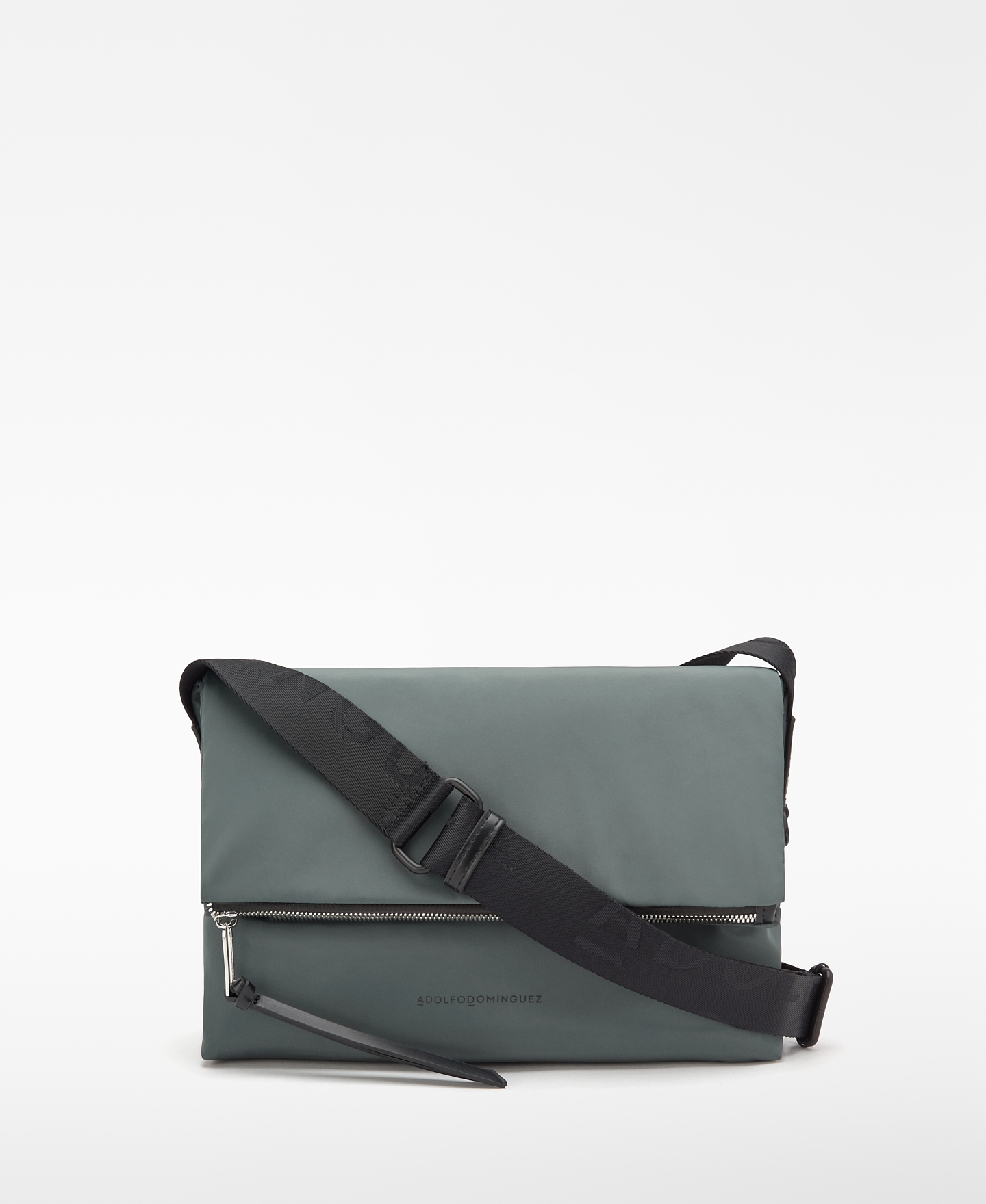 Fold-over flap medium nylon crossbody image number 0