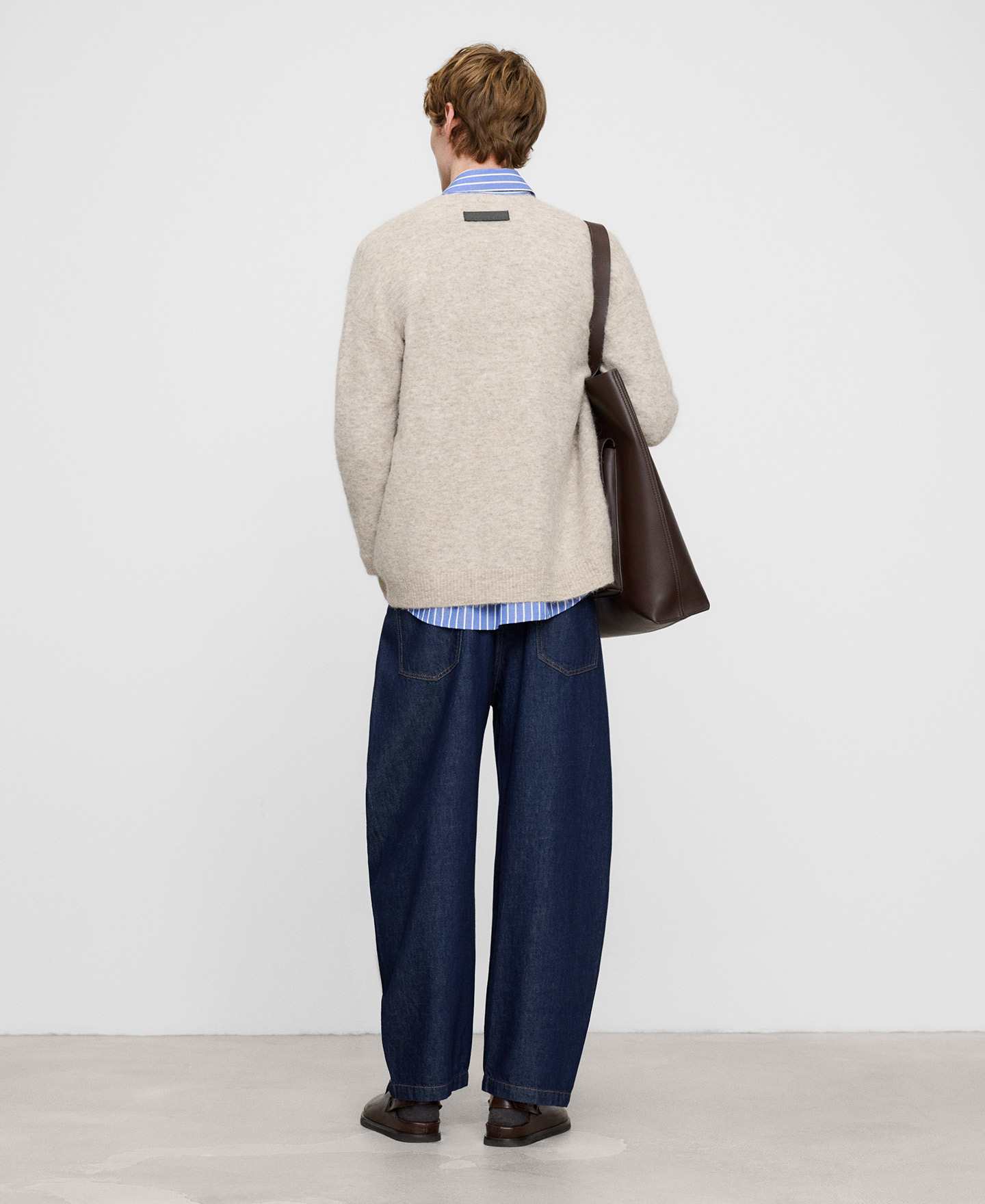 Alpaca blend knit cardigan image number 2