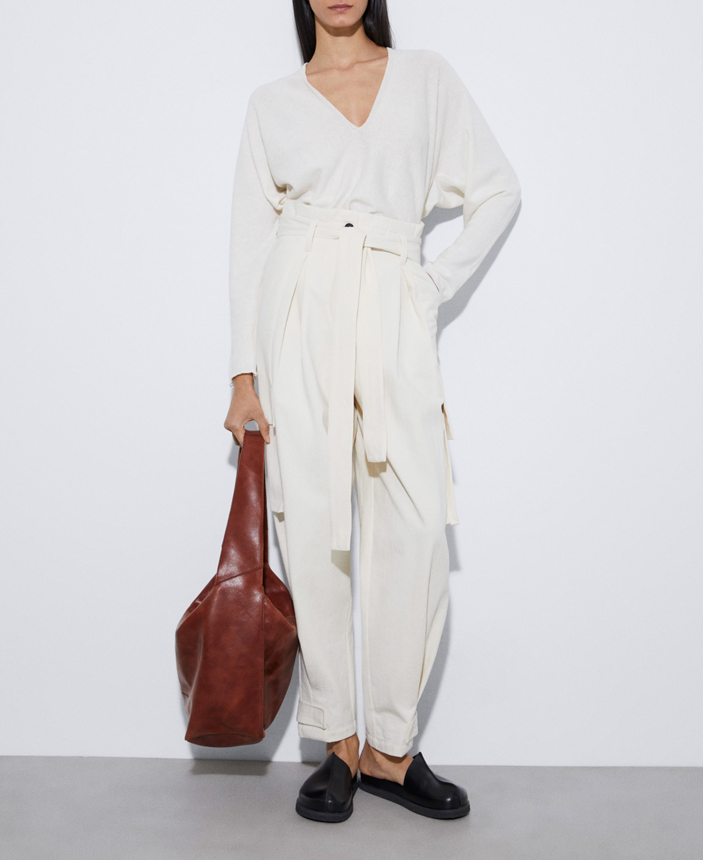 Organic cotton and linen sweater image number 1