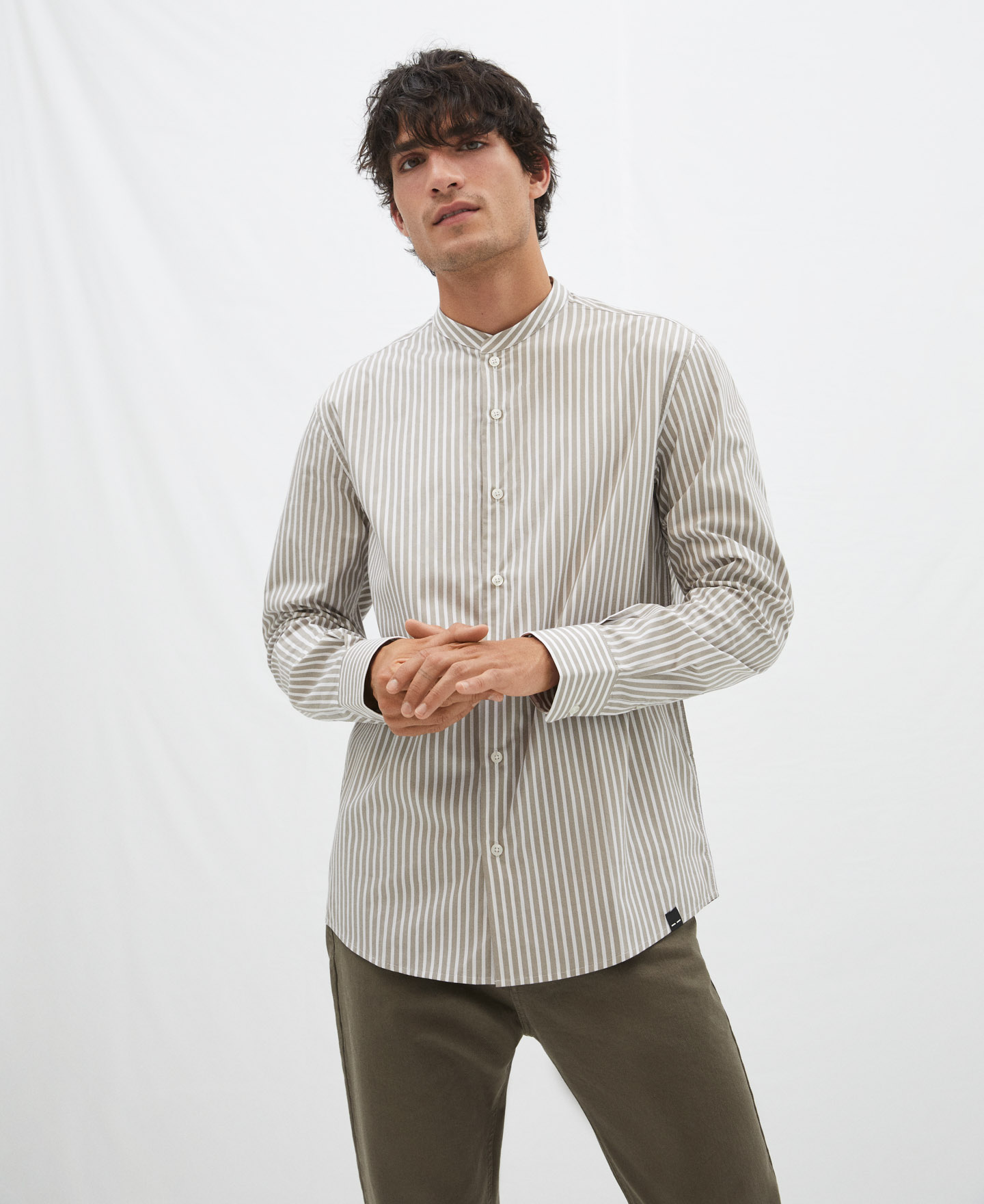 Striped shirt in cotton image number 0