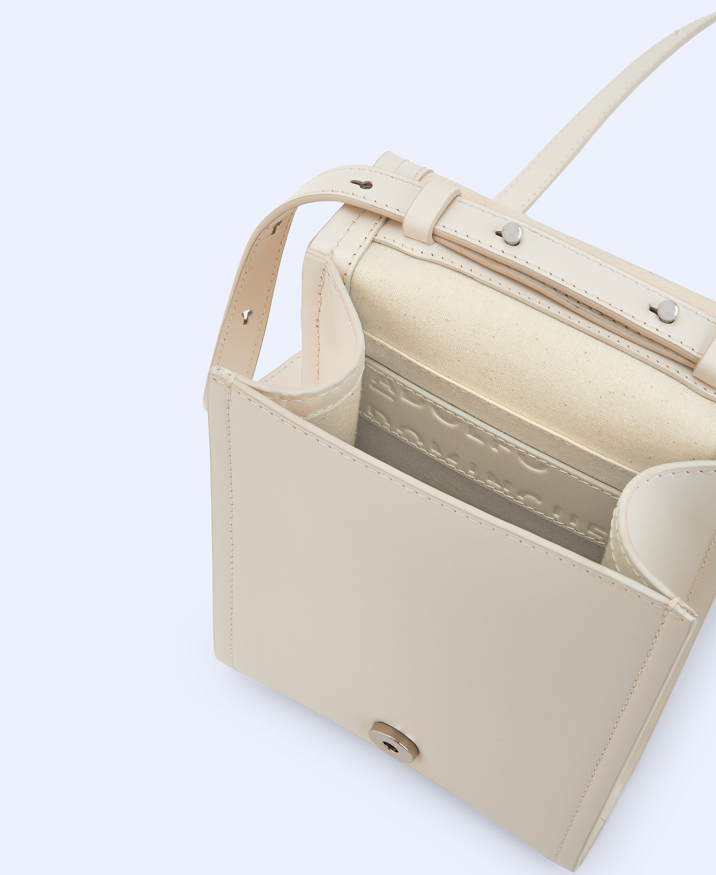 Flap closure leather mini bag image number 3