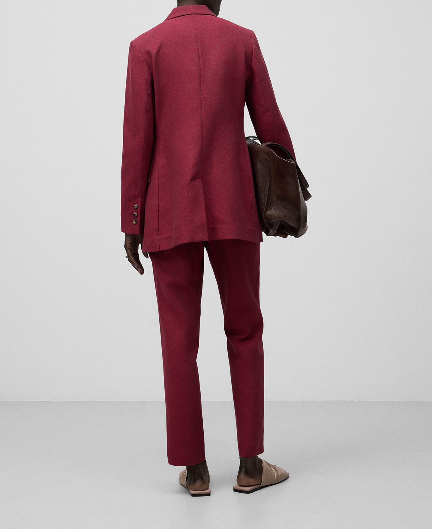 Blazer con lino europeo mujer image number 2