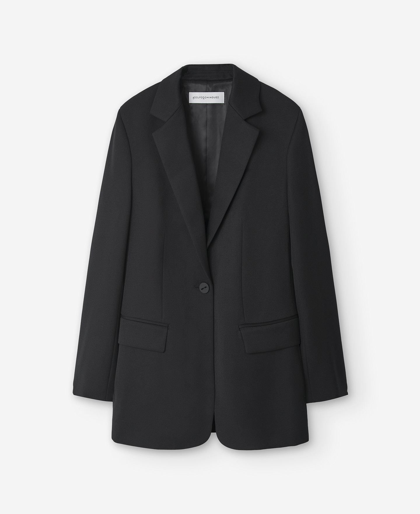 Black tailored blazer for women image number 4