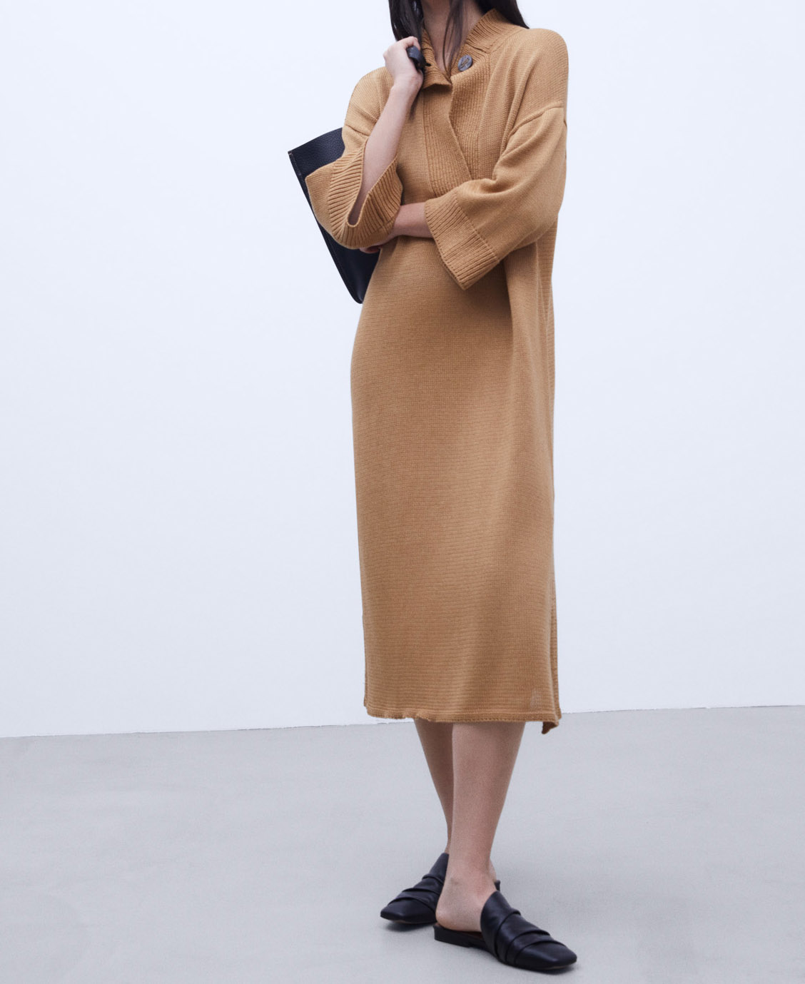 Perkins collar midi dress image number 1